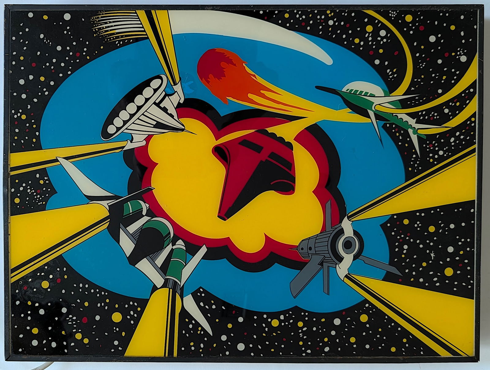 Vintage Lightbox Art Inspired Atari Arteroids Arcade Game, 1980s (?) (1 of 4)