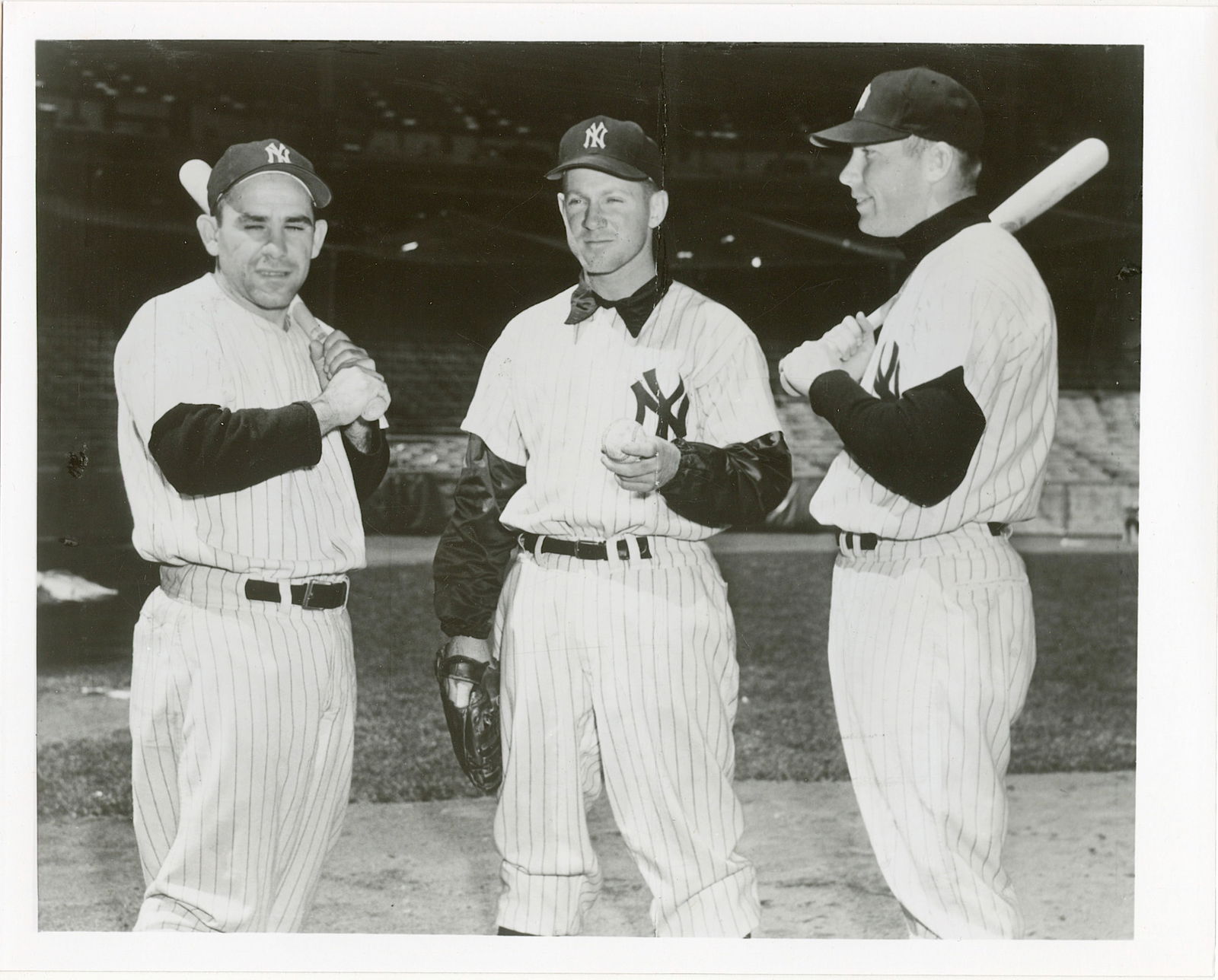 Print Original Photograph Baseball MANTLE, FORD & YOGI BERRA (1 of 1)