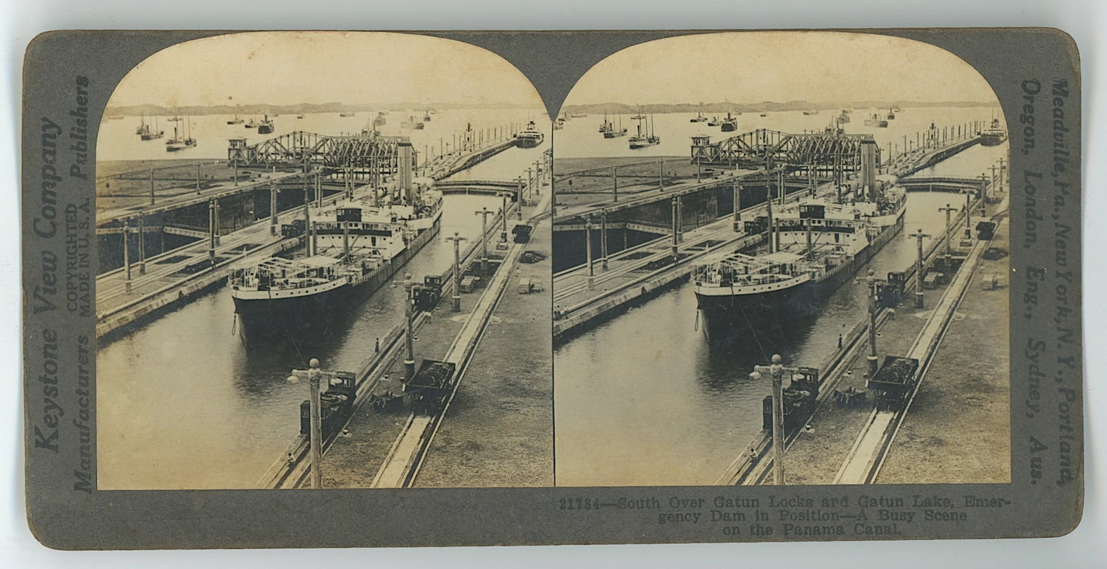 Antique Real Photo Original Stereoview PANAMA CANAL: This stereoviews is original from the epoch . The stereoviews we are offering come mainly from collectors in the U.S.A. and constitute wonderful testimonies of past time that tend to be unique. They h