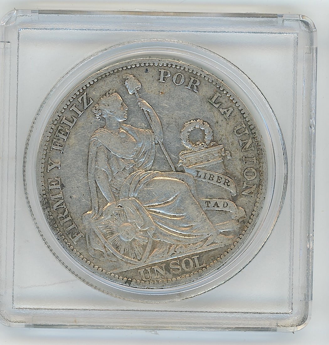 1894 Republica Peruana Un Sol Silver Coin (1 of 2)