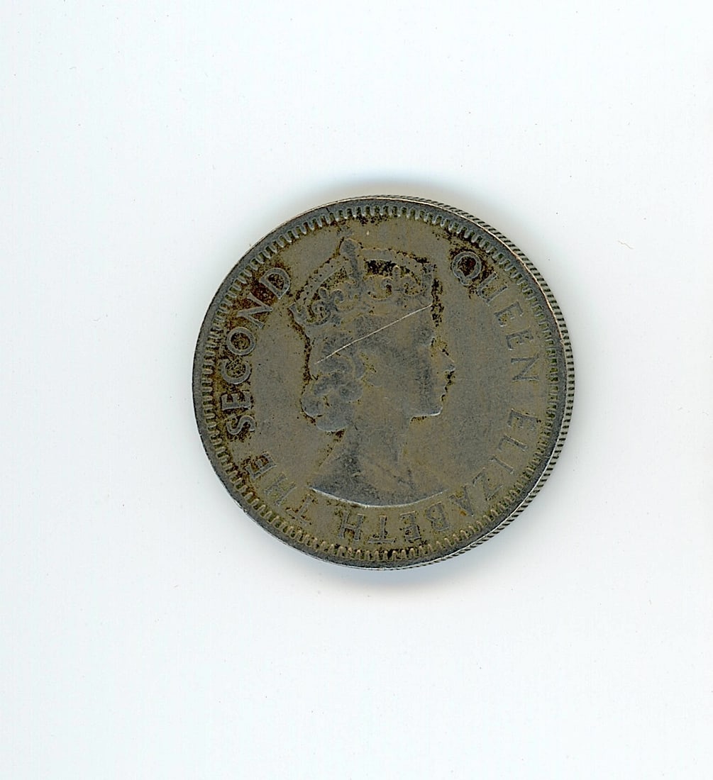 1955 Twenty Five Cents British Caribbean Territories Coin (1 of 2)