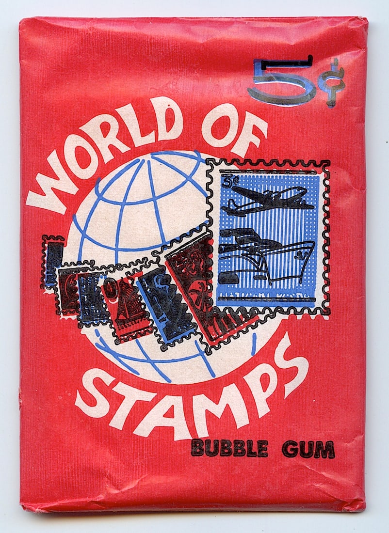 DONRUSS Unopened Wax Pack WORLD OF STAMPS 1965 (1 of 2)