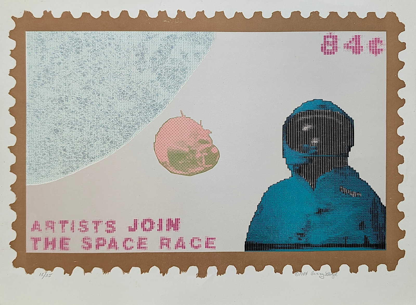 Vintage Original 1984 DADA Poster Sanf Francisco, CA - GINNY LLOYD: Ginny Lloyd, aka Gina Lotta, was born in Cambridge, Maryland, USA, in 1945. She got a Masters degree in Social Work at Syracuse University. She taught computer graphics at Ohlone College in Fremont, C