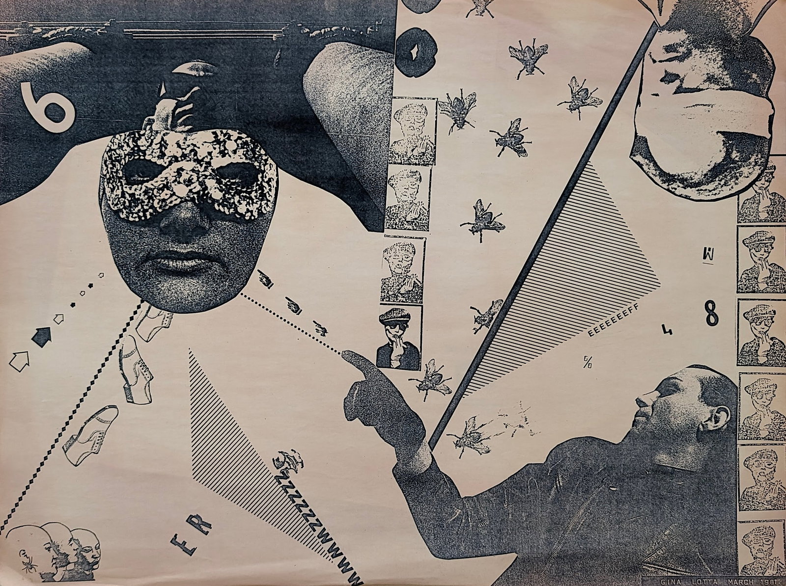 Vintage Original 1984 DADA Poster Sanf Francisco, CA - GINNY LLOYD (1 of 3)