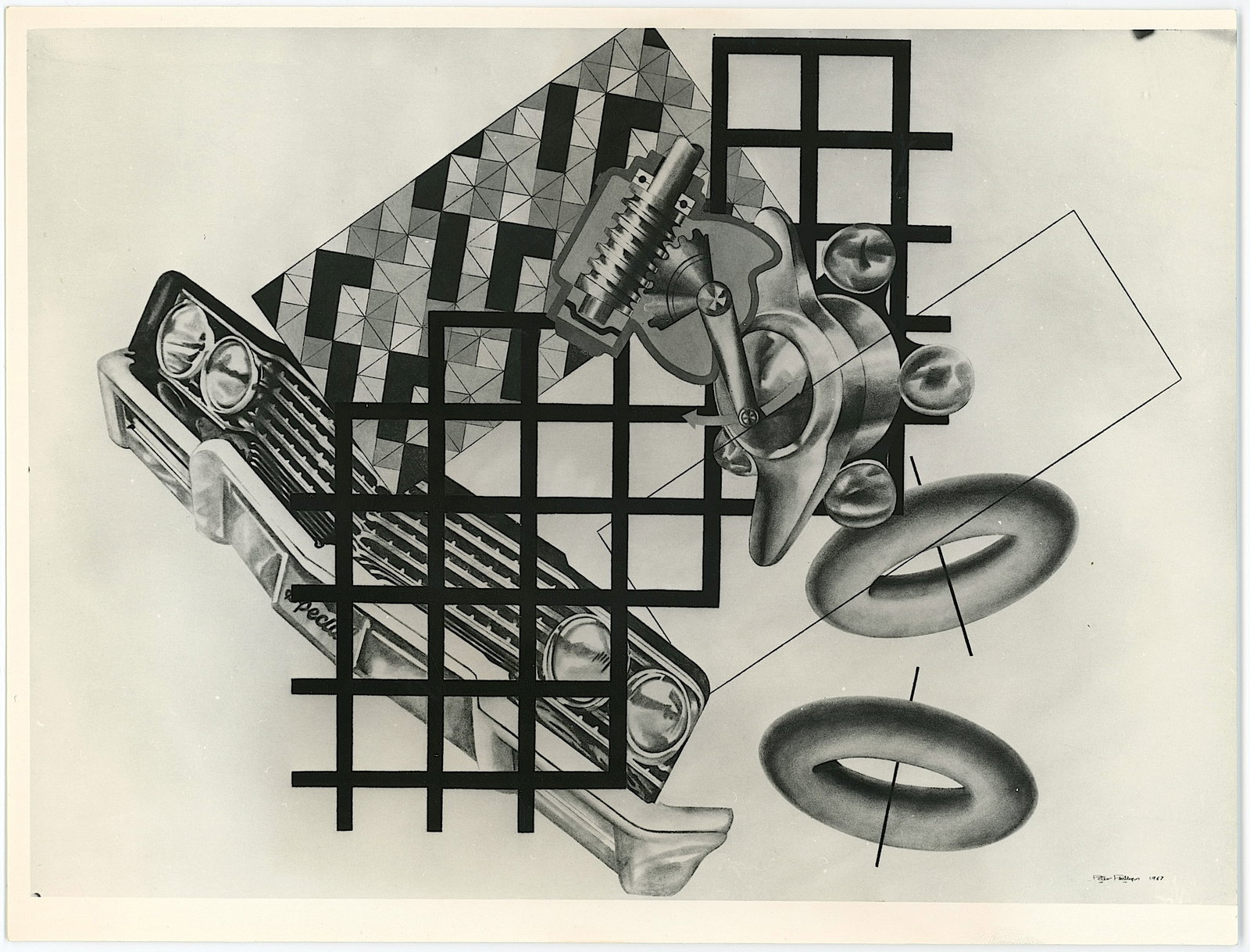 PETER PHILLIPS Vintage Original Glossy Gelatin Print (c. 1960s) POP Art (1 of 2)