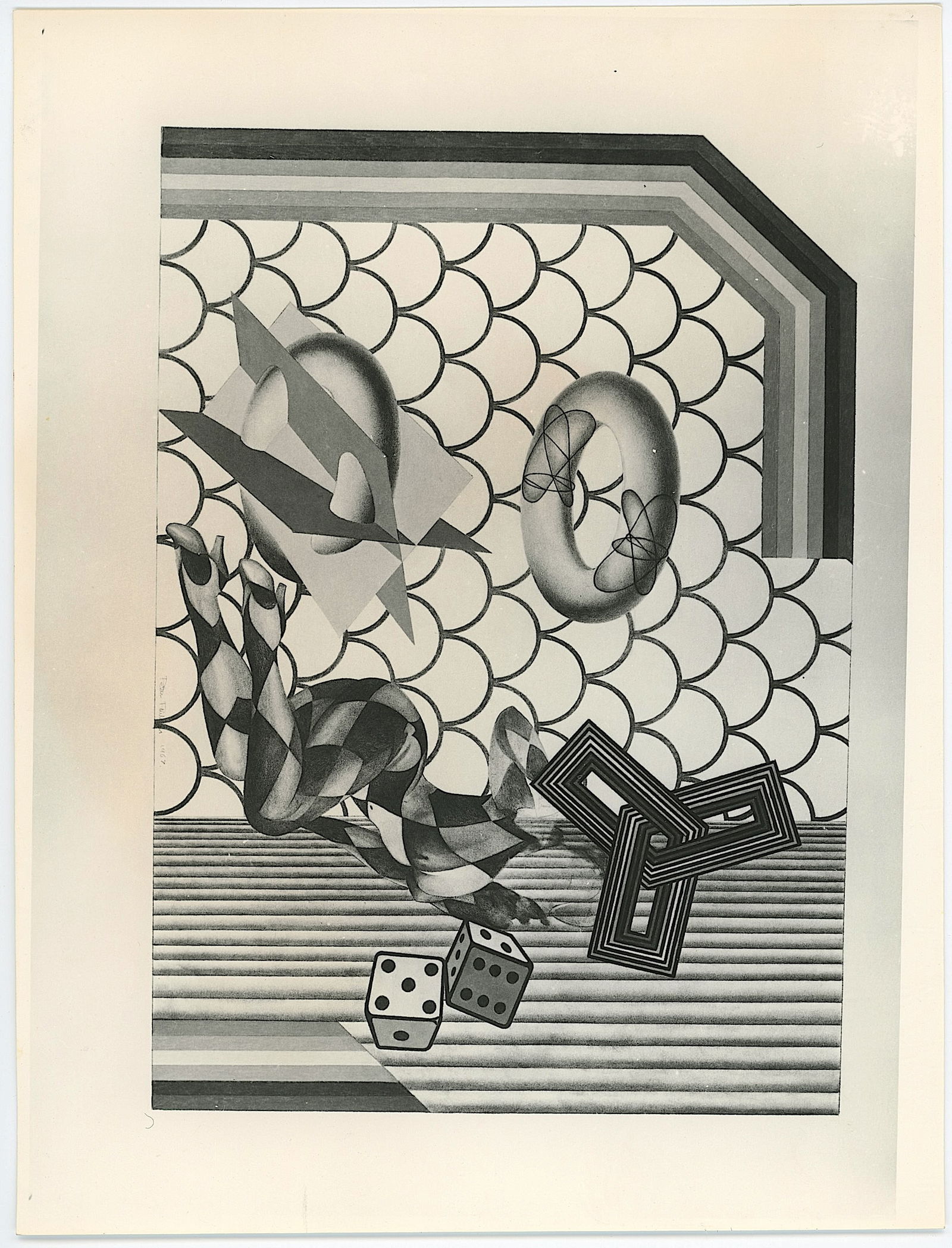 PETER PHILLIPS Vintage Original Glossy Gelatin Print (c. 1960s) POP Art (1 of 2)