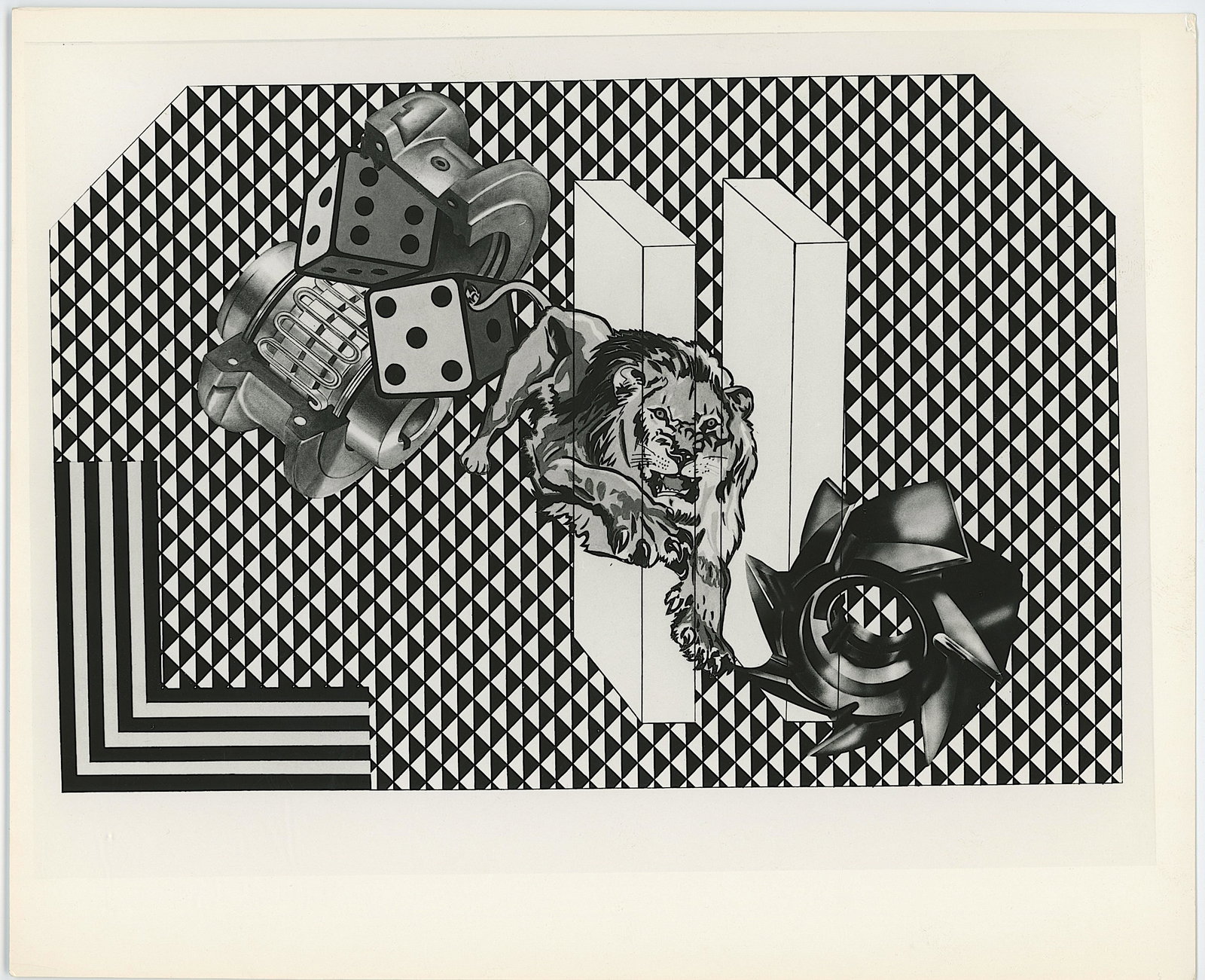 PETER PHILLIPS Vintage Original Glossy Gelatin Print (c. 1960s) POP Art (1 of 2)