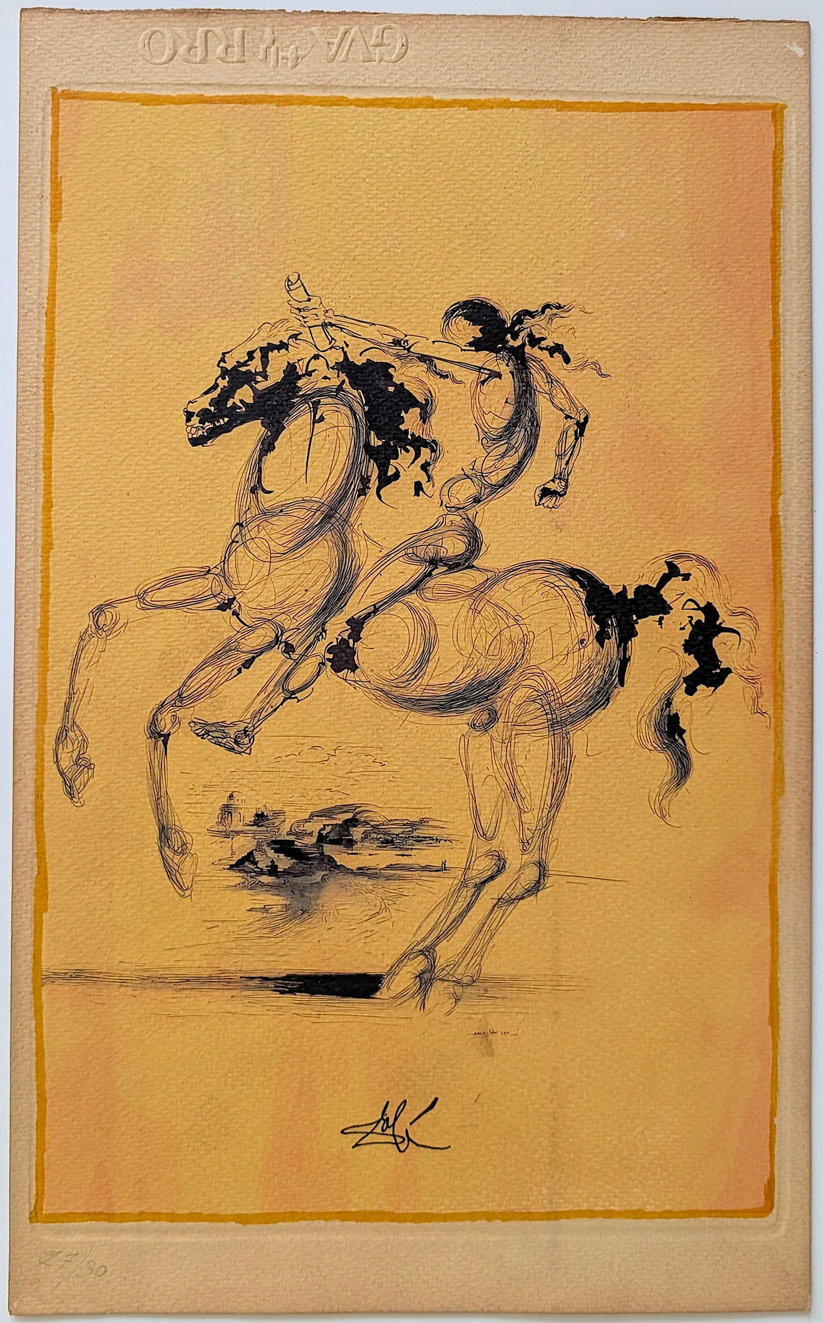 Horse and Rider by SALVADOR DALI Limited Ed. 27/30 Enhanced Lithograph (1 of 4)