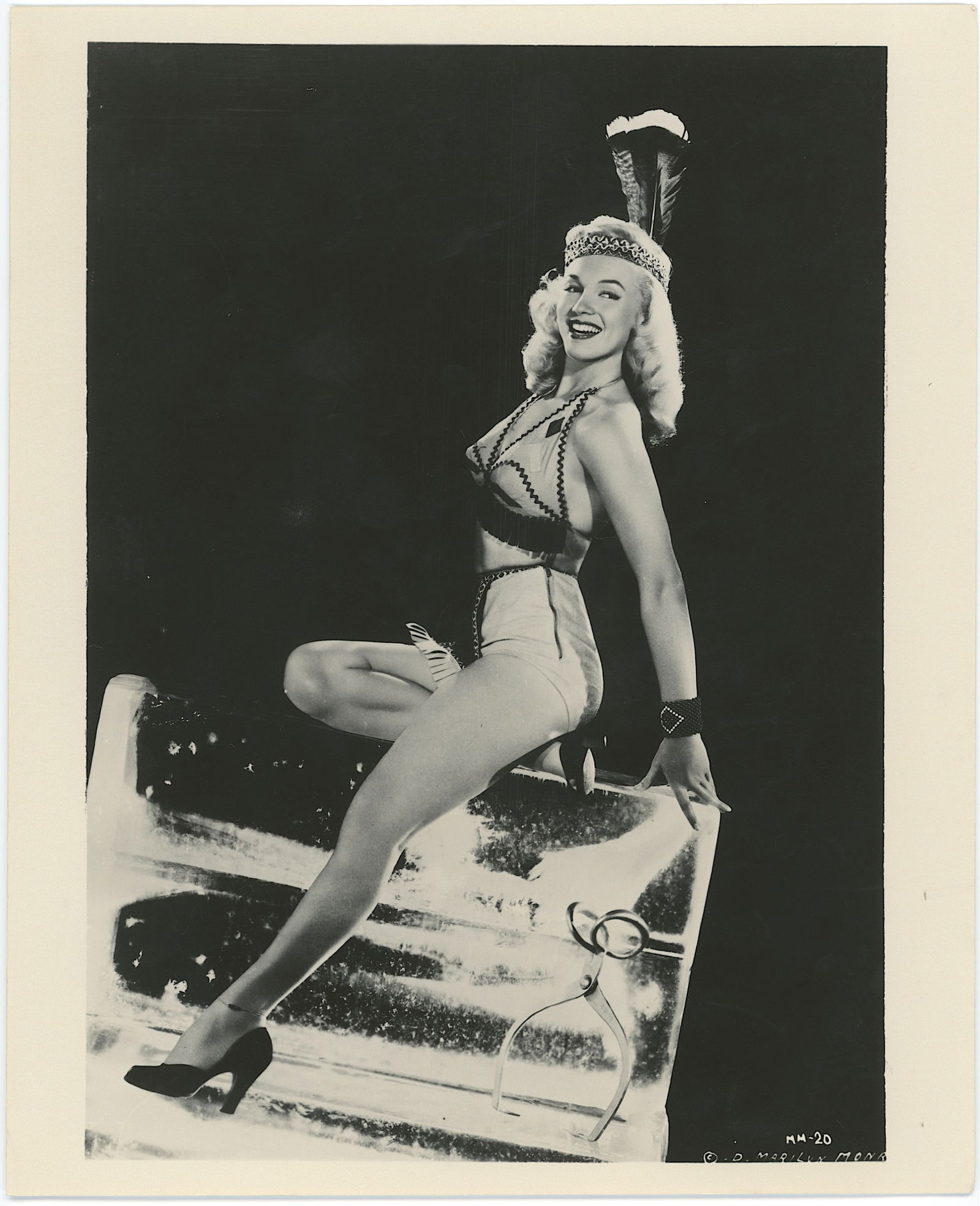 Vintage 1950s Photo MARILYN MONROE Hollywood, 1955: This photograph features actress Marilyn Monroe in a promotional still for the 1948 film Ladies of the Chorus. The dimensions are Approx. 10" x 8". We have included quality images to show it's actual