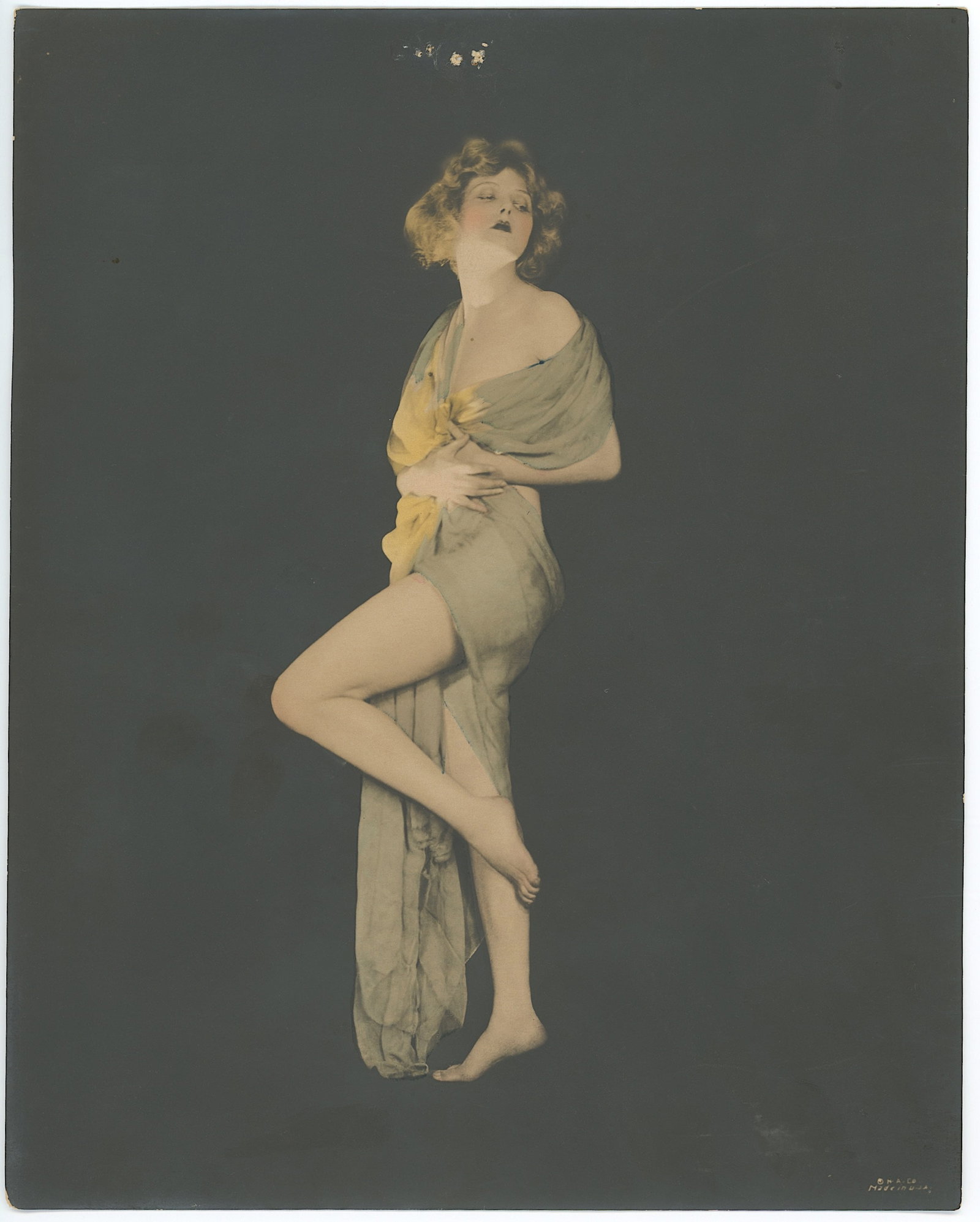Authentic Scarce Vintage American Pin Up Colored Photo Print (1 of 2)