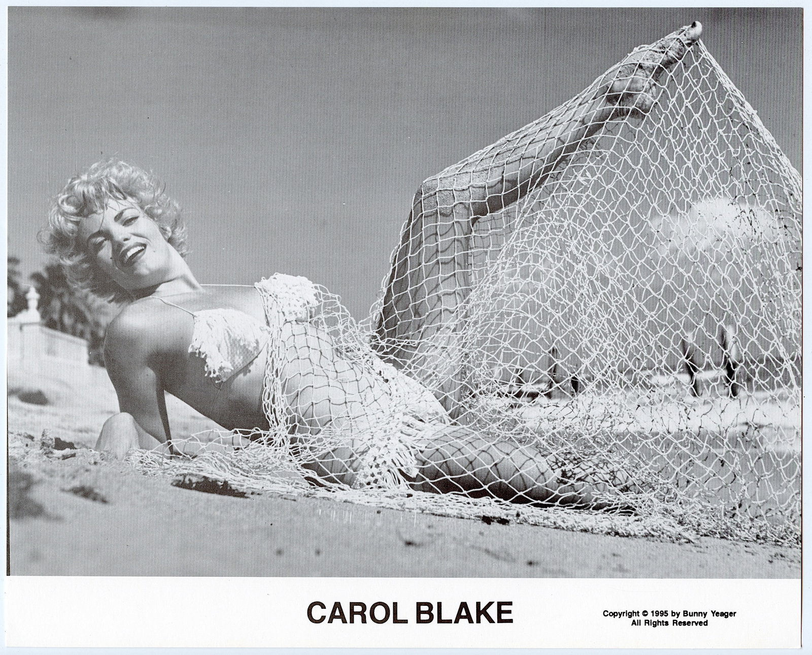 BUNNY YEAGER Vintage Pin Up Litho CAROL BLAKE: This lot is coming from Bunny Yeager's estate/archives. Linnea Eleanor "Bunny" Yeager (March 13, 1929 - May 24, 2014) was an American photographer and pin-up model. She met Bettie Page in 1954, and to