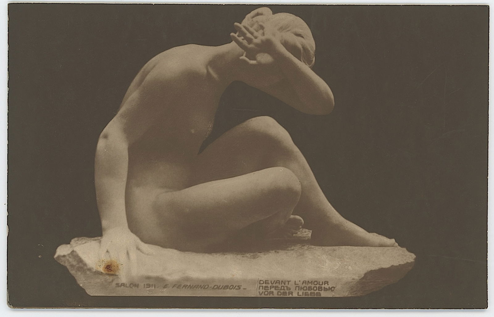 Scarce Ephemera Original 1910s Real Photo Antique Postcard Artistic Nude: The provenance is from a deceased collector in South Florida. The dimensions are Approx. 5.25" x 3.3". We have included quality images to show it's actual condition. This lot is located in Boca Raton,