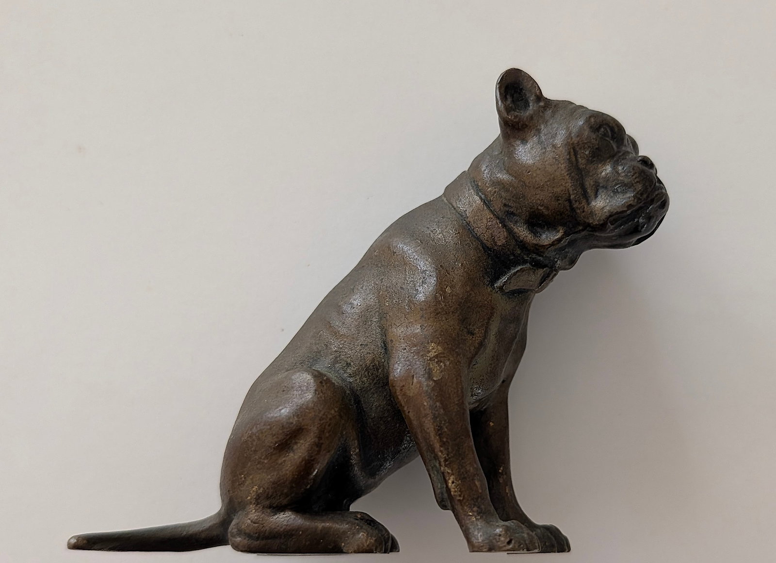 Vintage Austrian Bronze Figure BOXER DOG Scarce 3.5" H. (1 of 7)