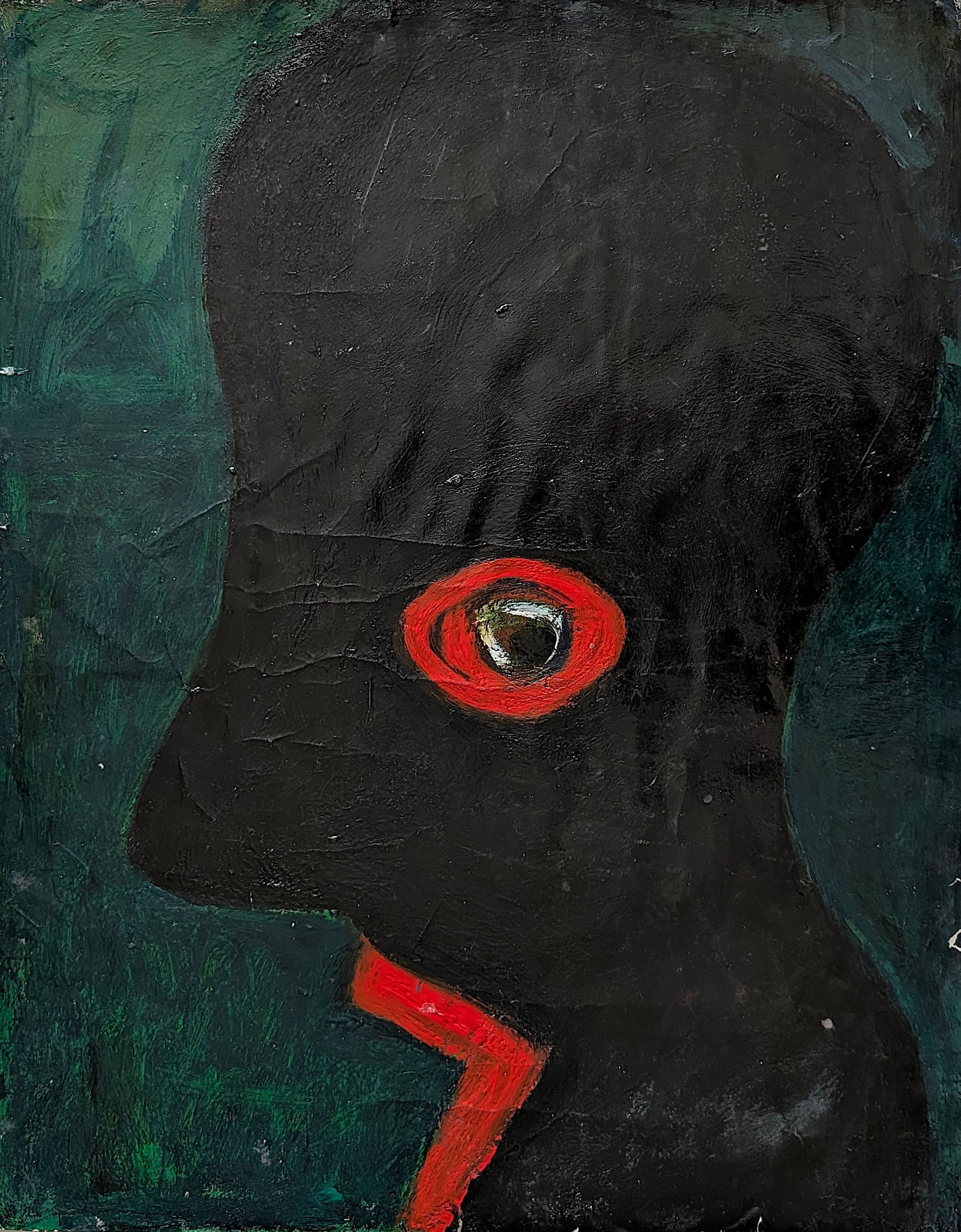 Vintage Oil on Paper Abstract Painting 27.75" x 22": Provenance from the estate of a deceased collector in South Florida. The dimensions are Approx. 27.75" x 22". We have included quality images to show it's actual condition. This lot is located in Boca