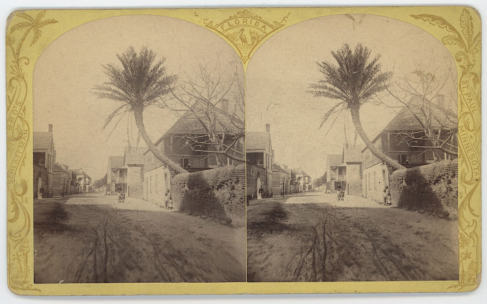 Vintage Antique Real Photo Stereoview Card ST. AUGUSTINE, FL: The provenance of this item is the forgotten (for many years) inventories of Artelisted. Most of these findings are vintage postcards and/or tradecards. The regular size of a postcard/tradecard is app