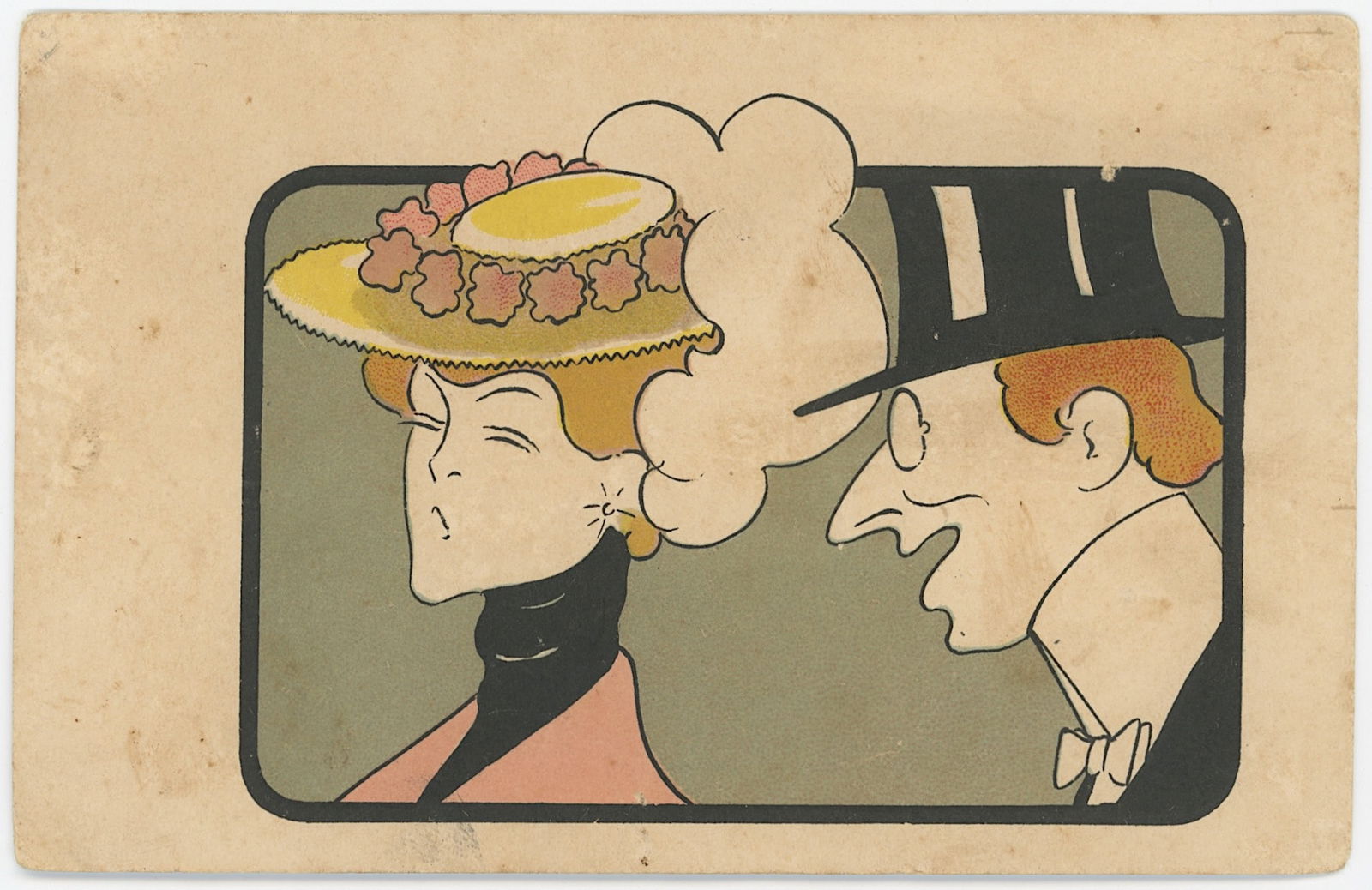 Vintage Rare Selected Ephemera Collectors Opportunity: The provenance of this item is the forgotten (for many years) inventories of Artelisted. Most of these findings are vintage postcards and/or tradecards. The regular size of a postcard/tradecard is app