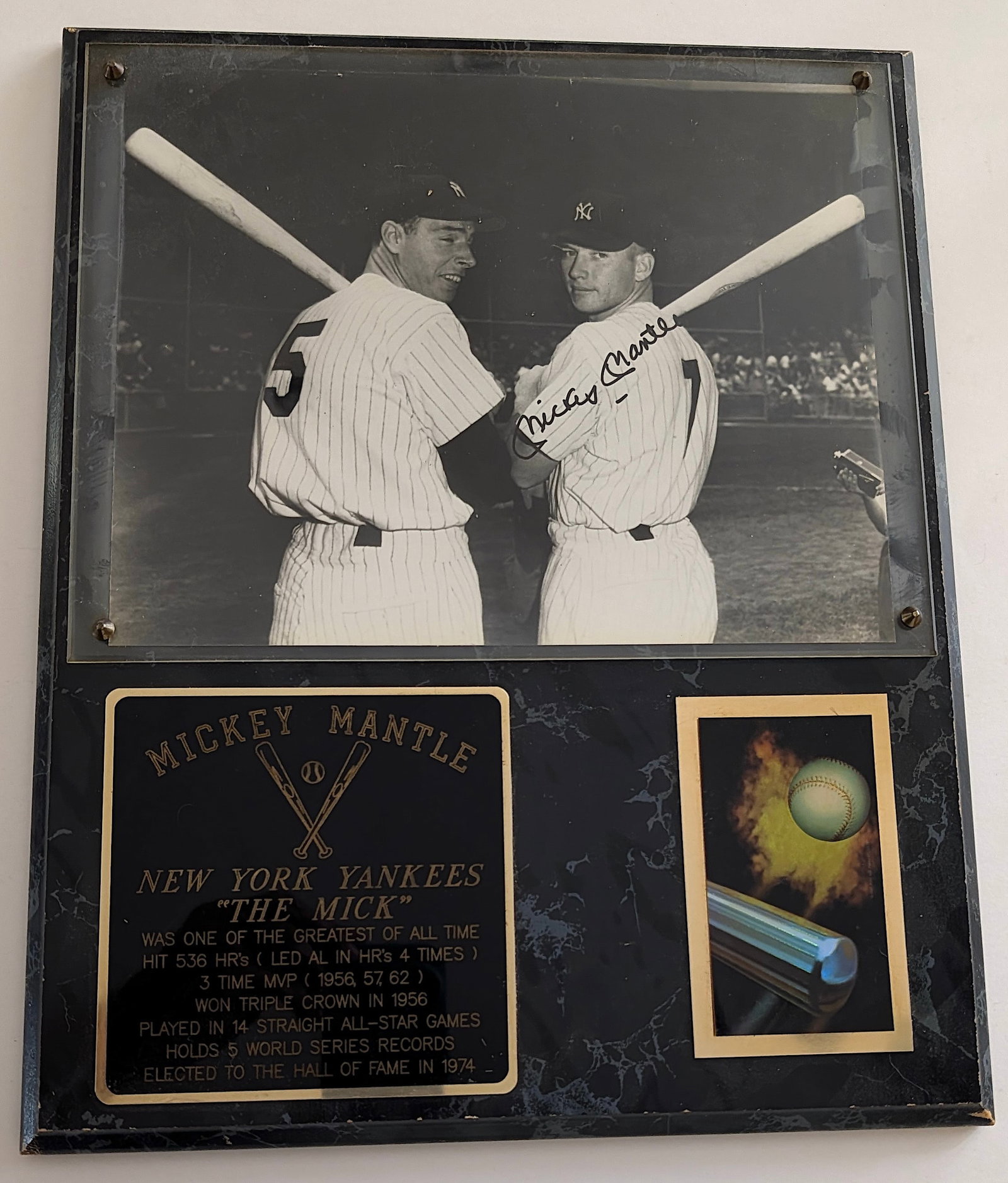 Mickey Mantle New York Yankees Autographed Signed Photograph (1 of 6)