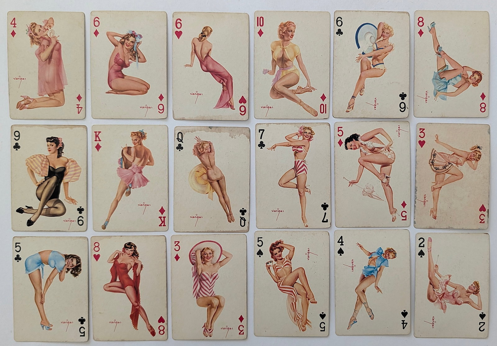 Cool Set Vintage Cards VARGA GIRL Playing Card Decks (1 of 2)