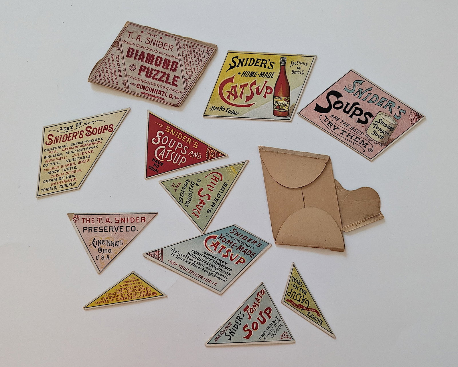 1890 Rare Antique The T.A Snider Diamond Puzzle 10pcs-cardboard (1 of 2)