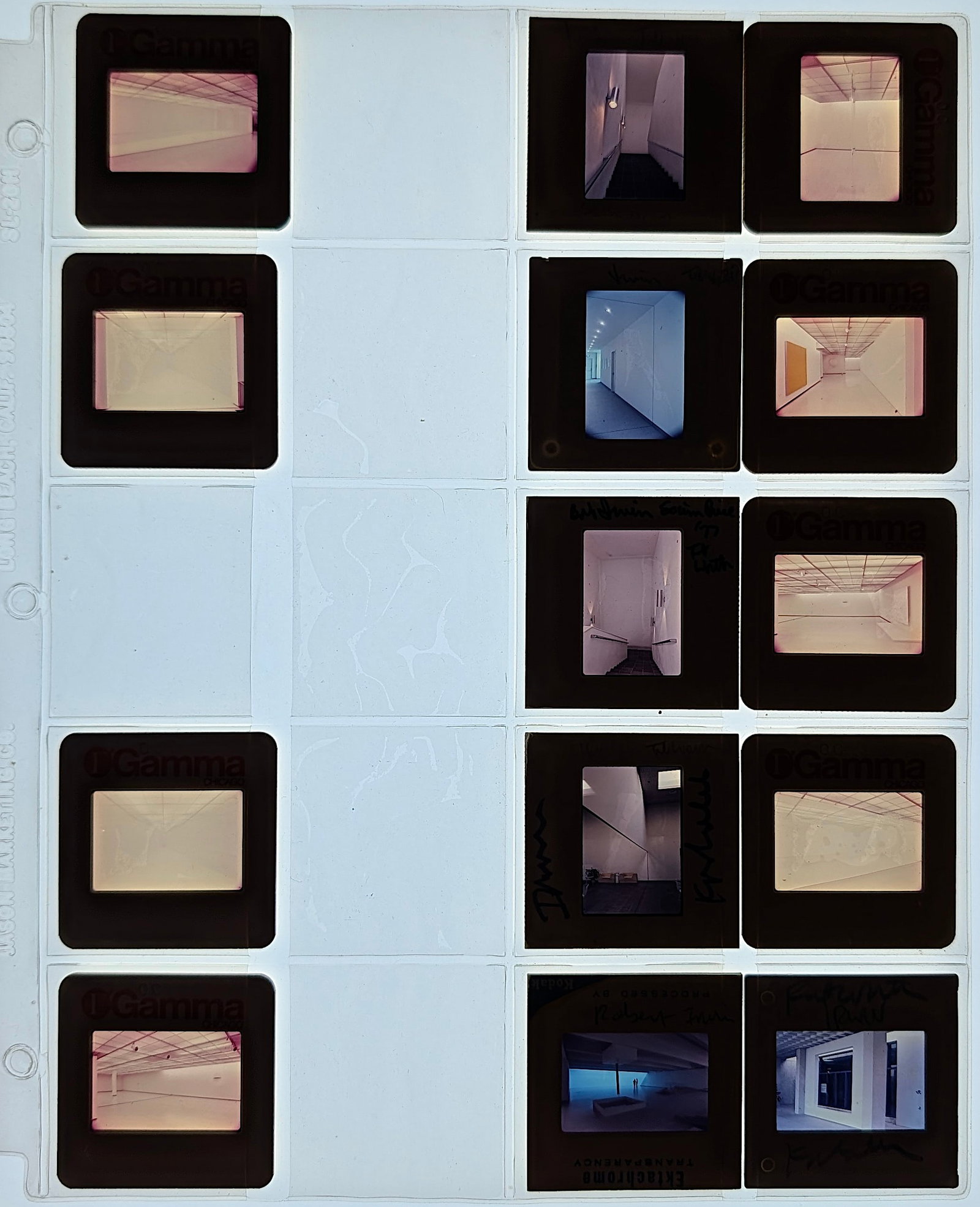 Post War Art Set of Original 20th C. Set 35mm Slides ROBERT IRWIN: The provenance of this lot is from the estate/archives of Mr. Ira Licht (1938-2023). Mr. Licht was a former director of UM's Lowe Art Museum. He was educated in Columbia College in art history. He was