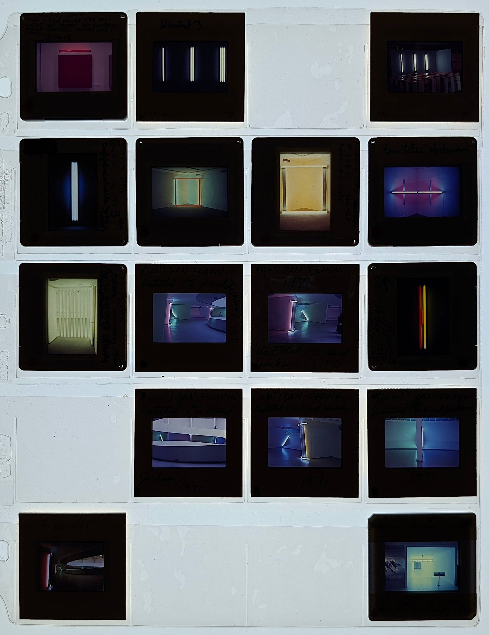 Post War Art Set of Original 20th C. Set 35mm Slides DAN FLAVIN (1 of 2)