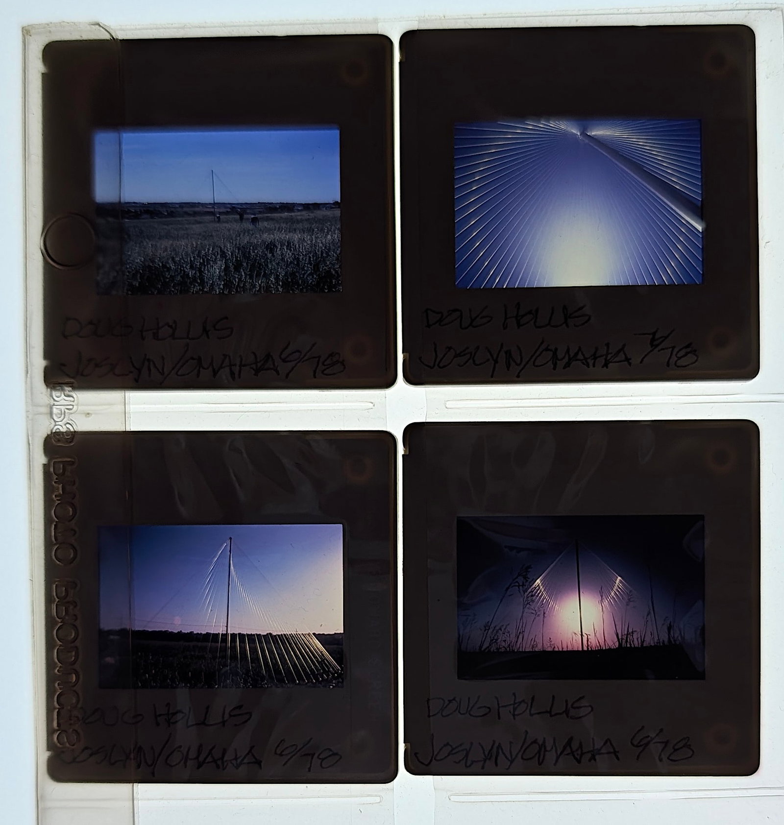 Post War Art Set of Original 20th C. Set 35mm Slides DOUG HOLLIS: The provenance of this lot is from the estate/archives of Mr. Ira Licht (1938-2023). Mr. Licht was a former director of UM's Lowe Art Museum. He was educated in Columbia College in art history. He was