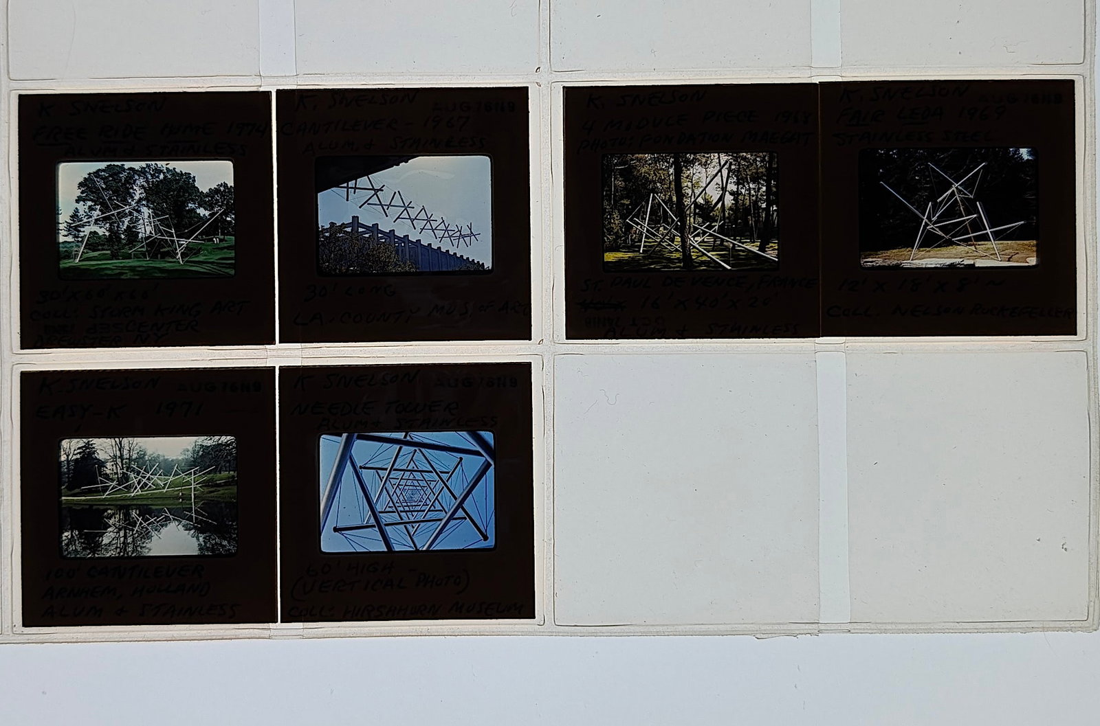 Post War Art Set of Original 20th C. Set 35mm Slides K. SNELSON (1 of 2)