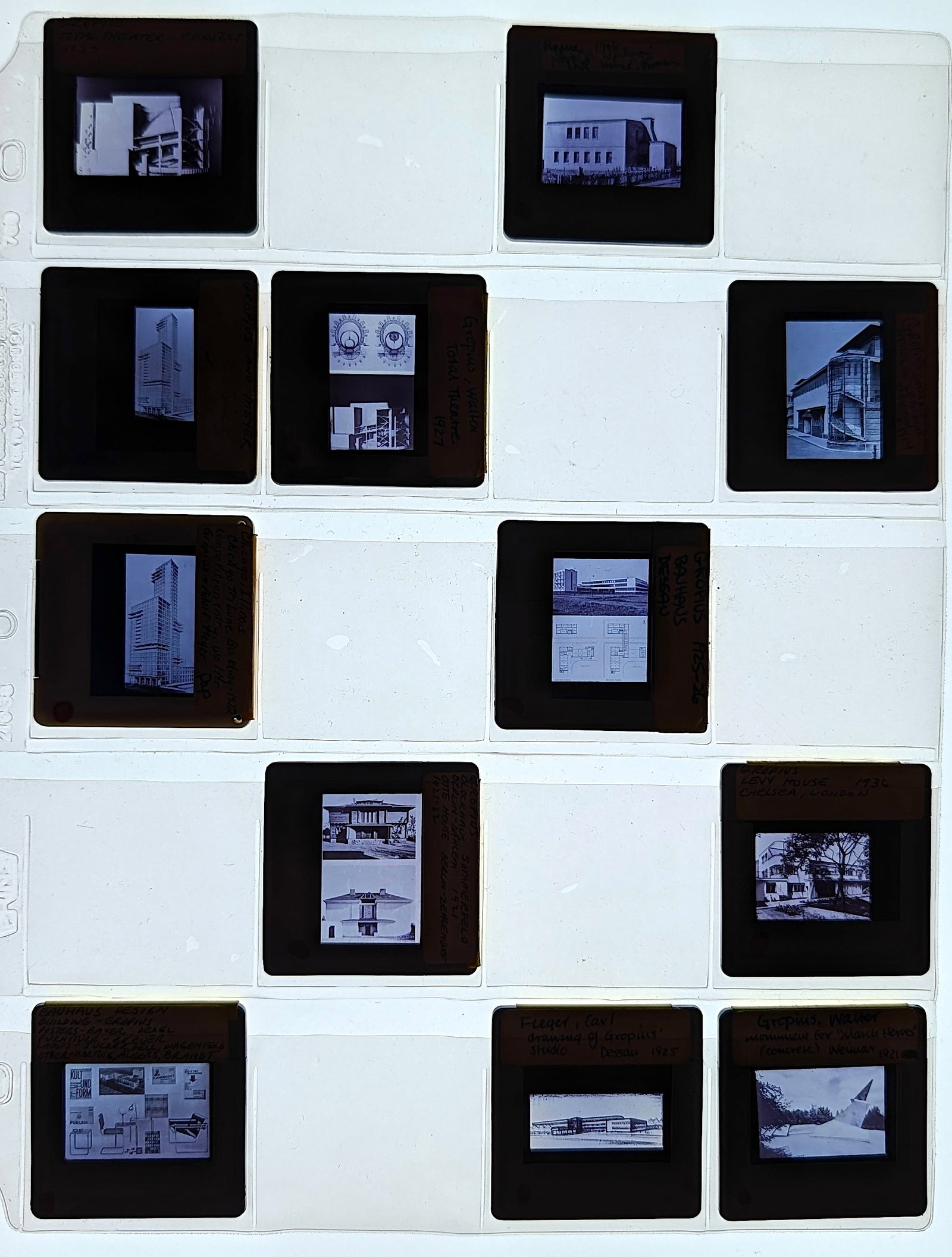 Post War Art Set of Original 20th C. Set 35mm Slides GROPIUS (1 of 2)
