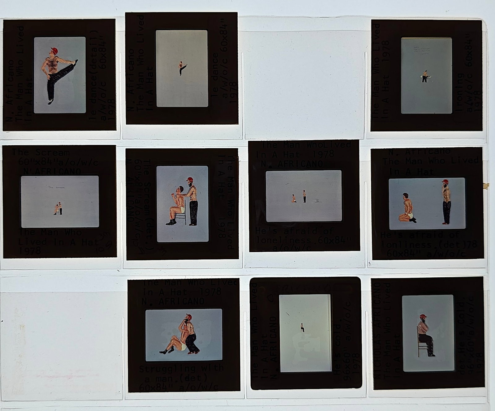 Post War Art Set of Original 20th C. Set 35mm Slides N. AFRICANO: The provenance of this lot is from the estate/archives of Mr. Ira Licht (1938-2023). Mr. Licht was a former director of UM's Lowe Art Museum. He was educated in Columbia College in art history. He was