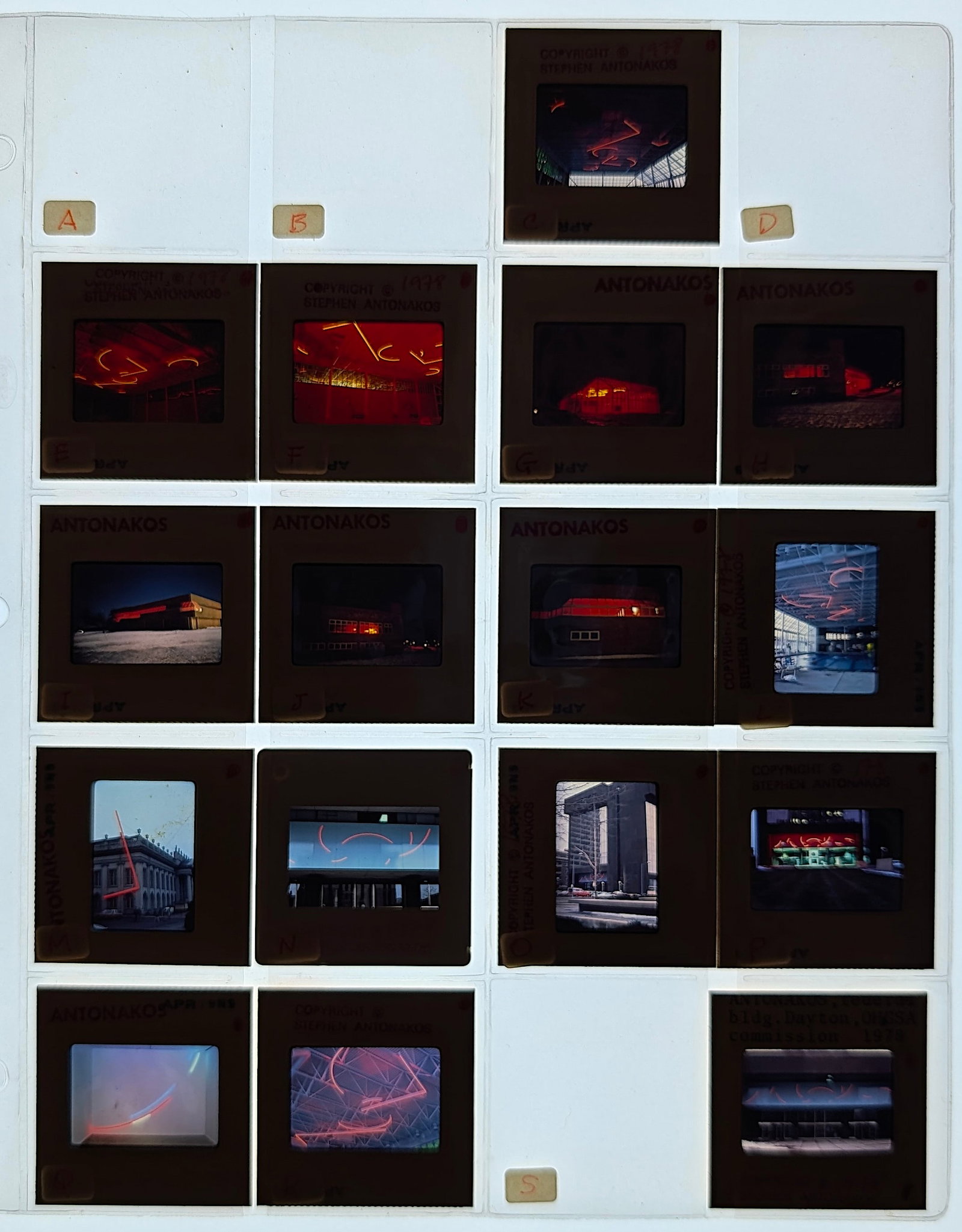 Post War Art Set of Original 20th C. Set 35mm Slides ANTONAKOS (1 of 2)