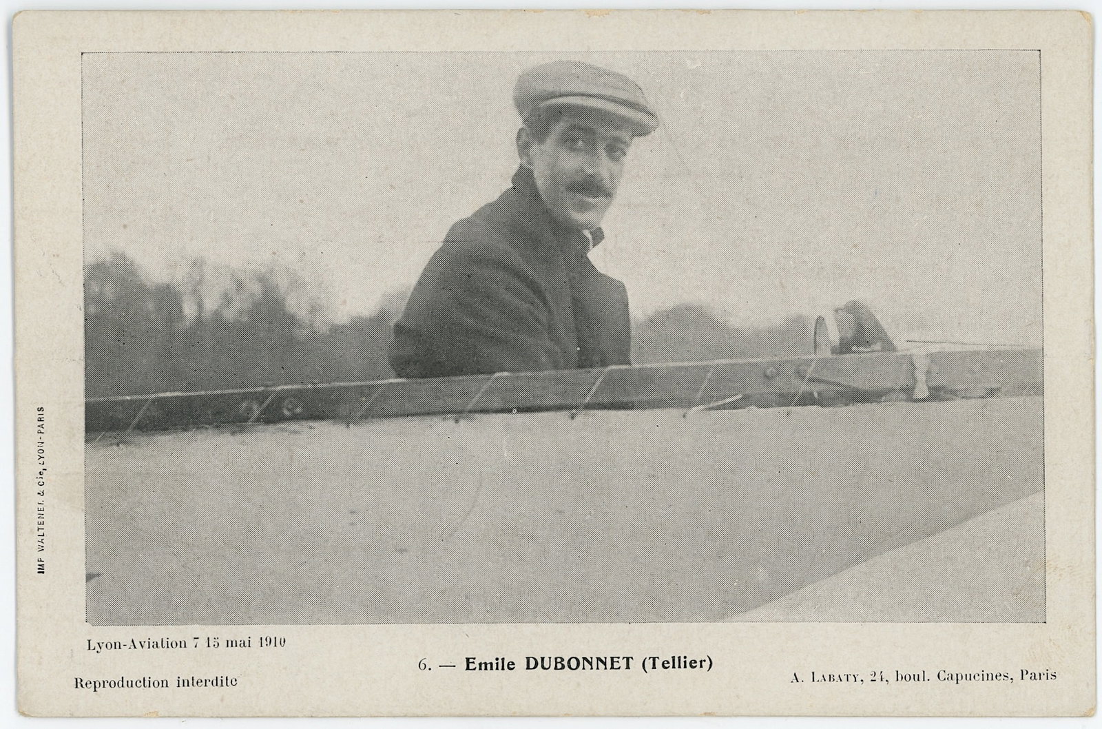 Antique Photo Postcard Pioneers Aviation Emile DUBONNET (1 of 2)