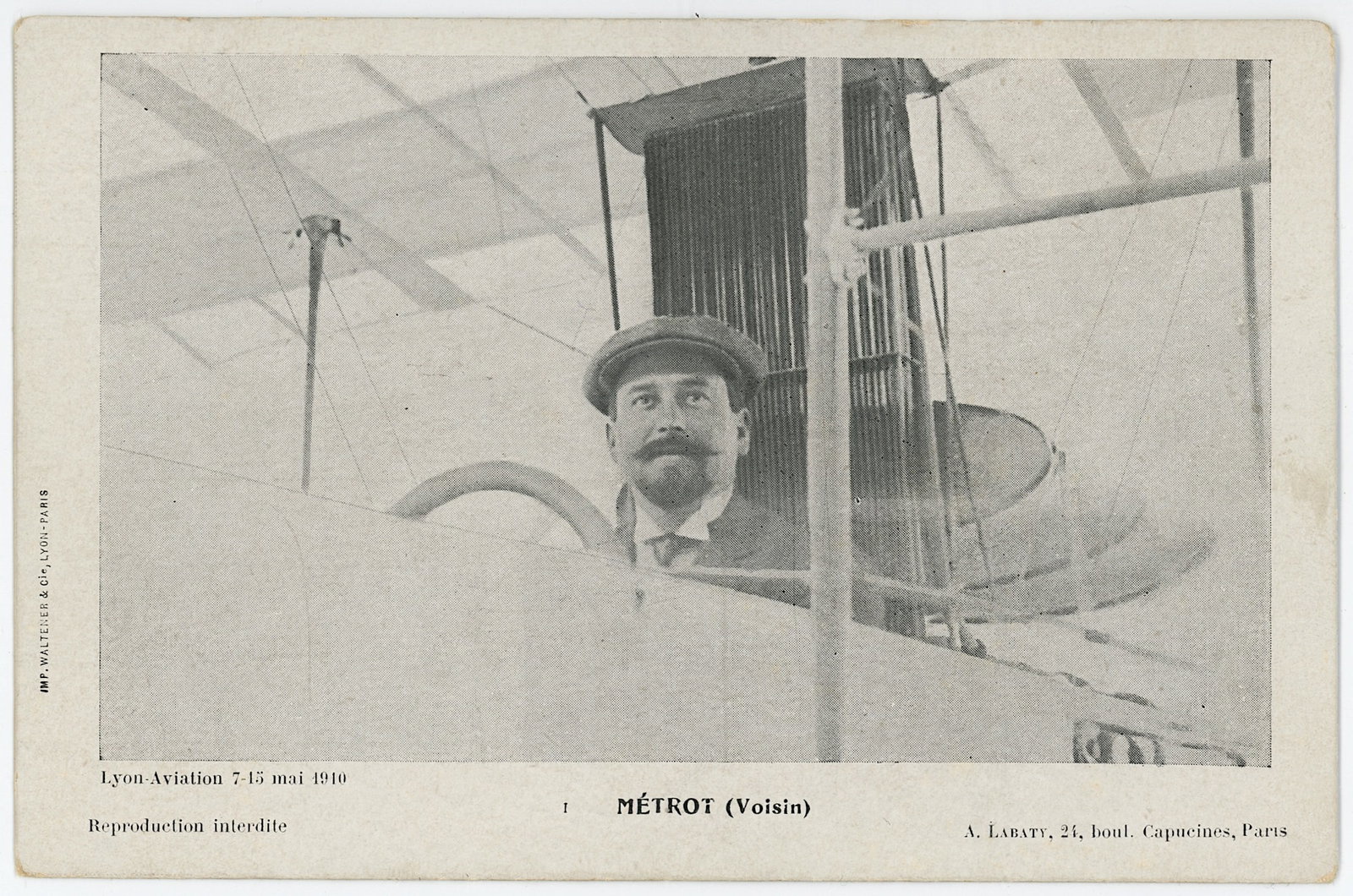 Antique Photo Postcard Pioneers Aviation MÉTROT Voisin (1 of 2)