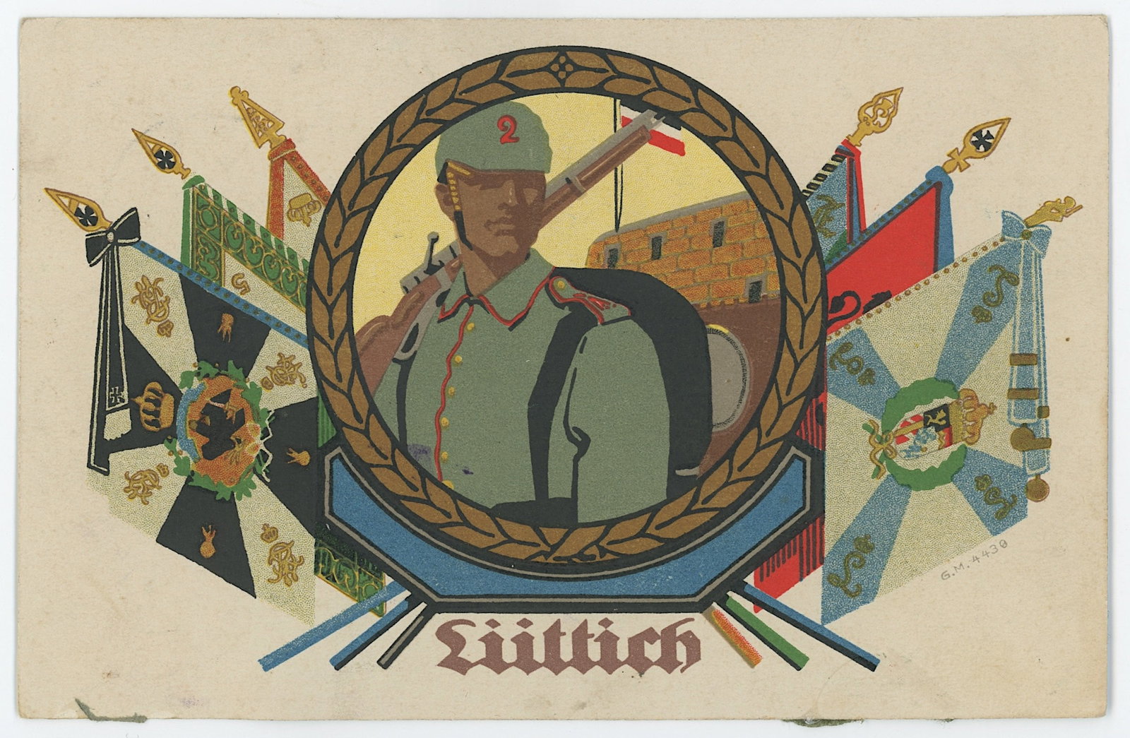 Vintage Postcard Commemorating Battle of Liége (1 of 2)