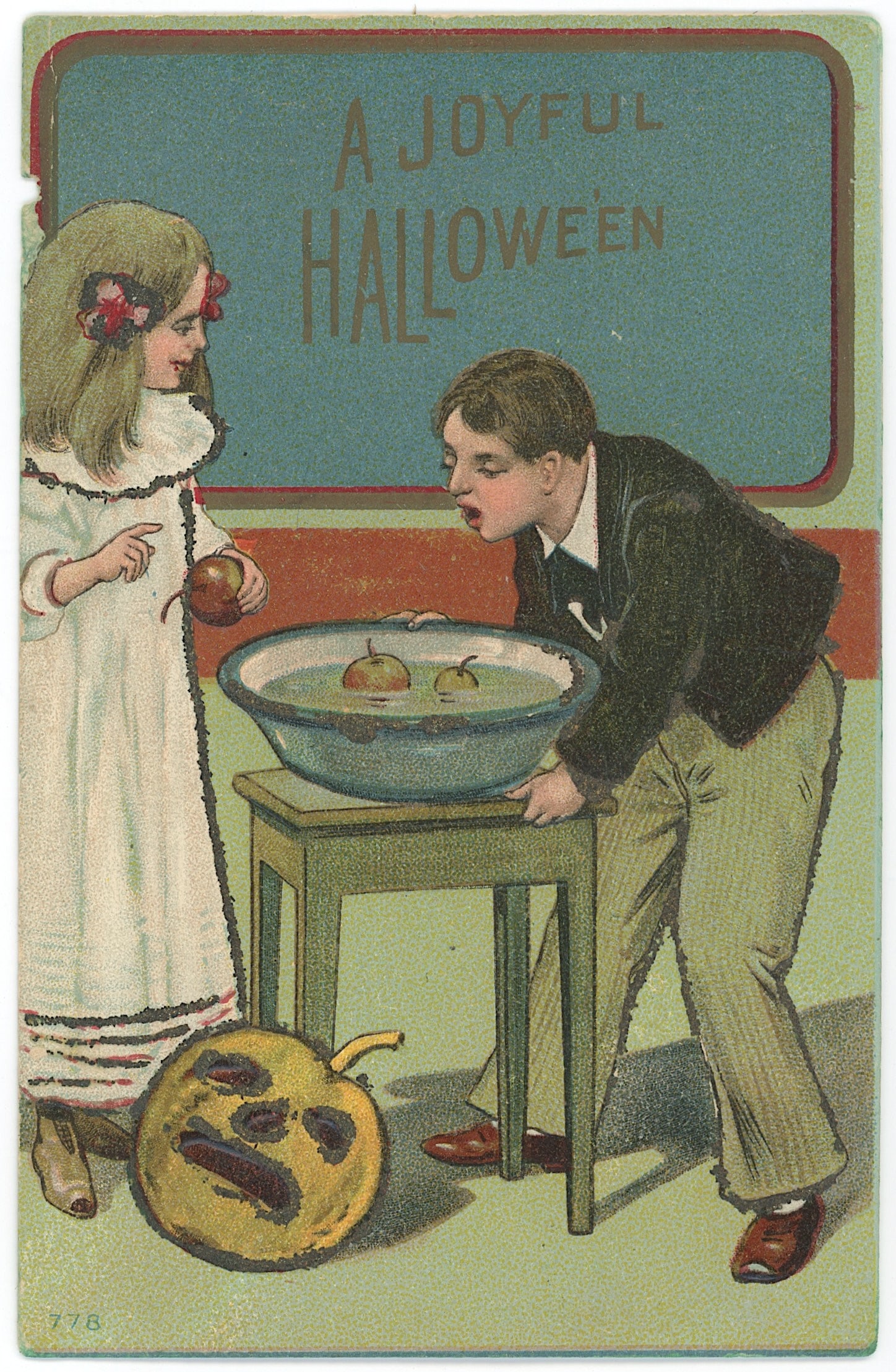 Vintage Early 20th C. Postcard A Joyful Halloween: Collectible from the inventories of Artelisted. All the items purchased through Artelisted must be shipped. We no longer offer or accept local pick-ups for any sold lots. The shipment will be made dir