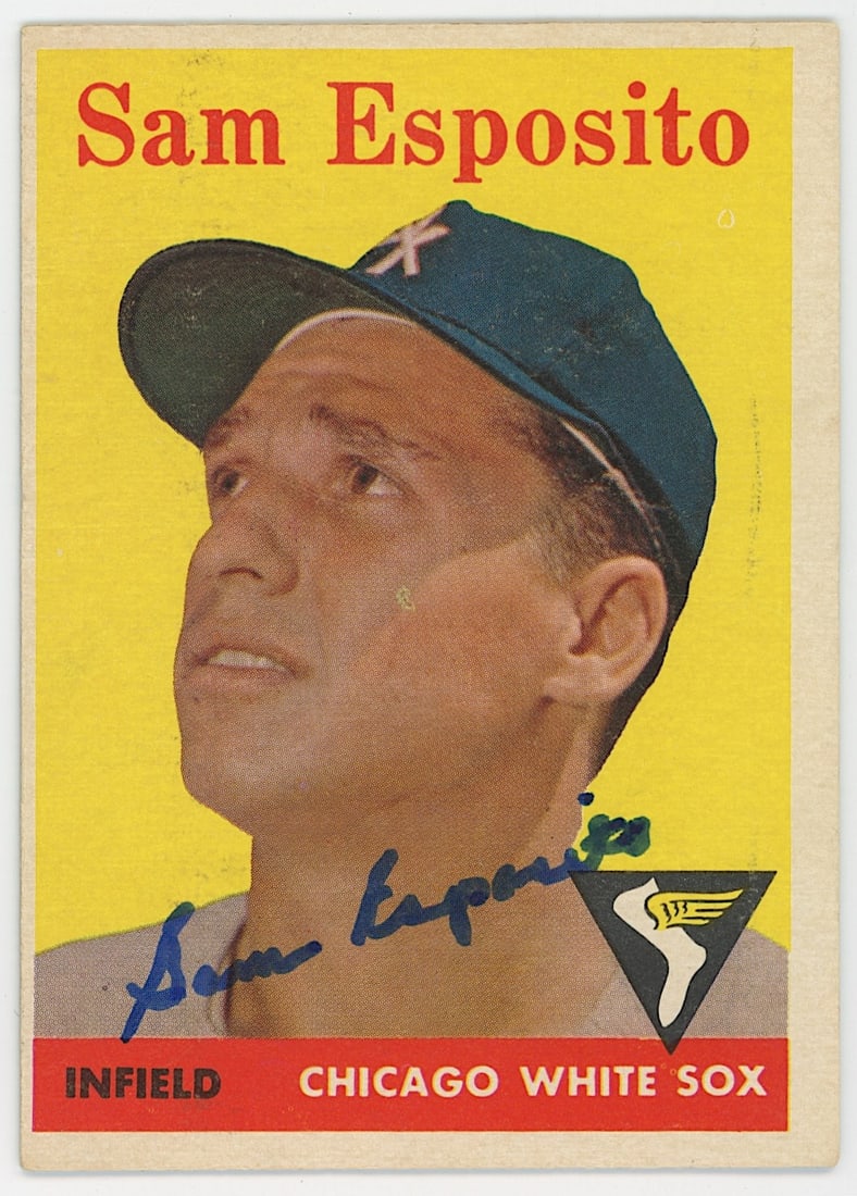 Signed 1958 Topps Baseball Card SAM ESPOSITO (1 of 2)
