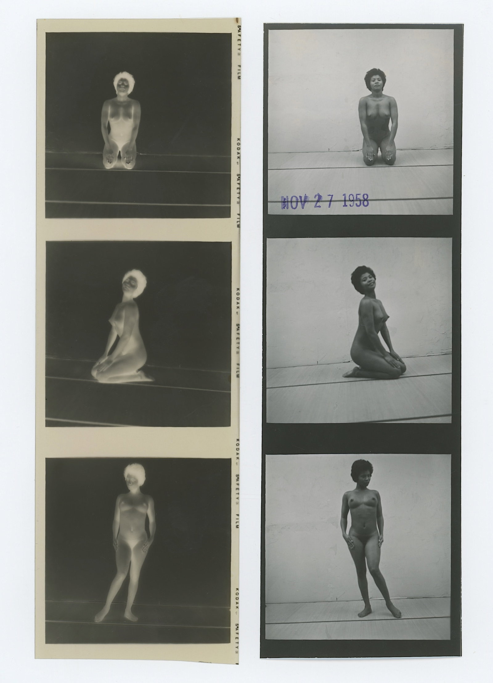 Vintage 1950s Medium Format Film Negative & Contact Pin Up Model (1 of 1)