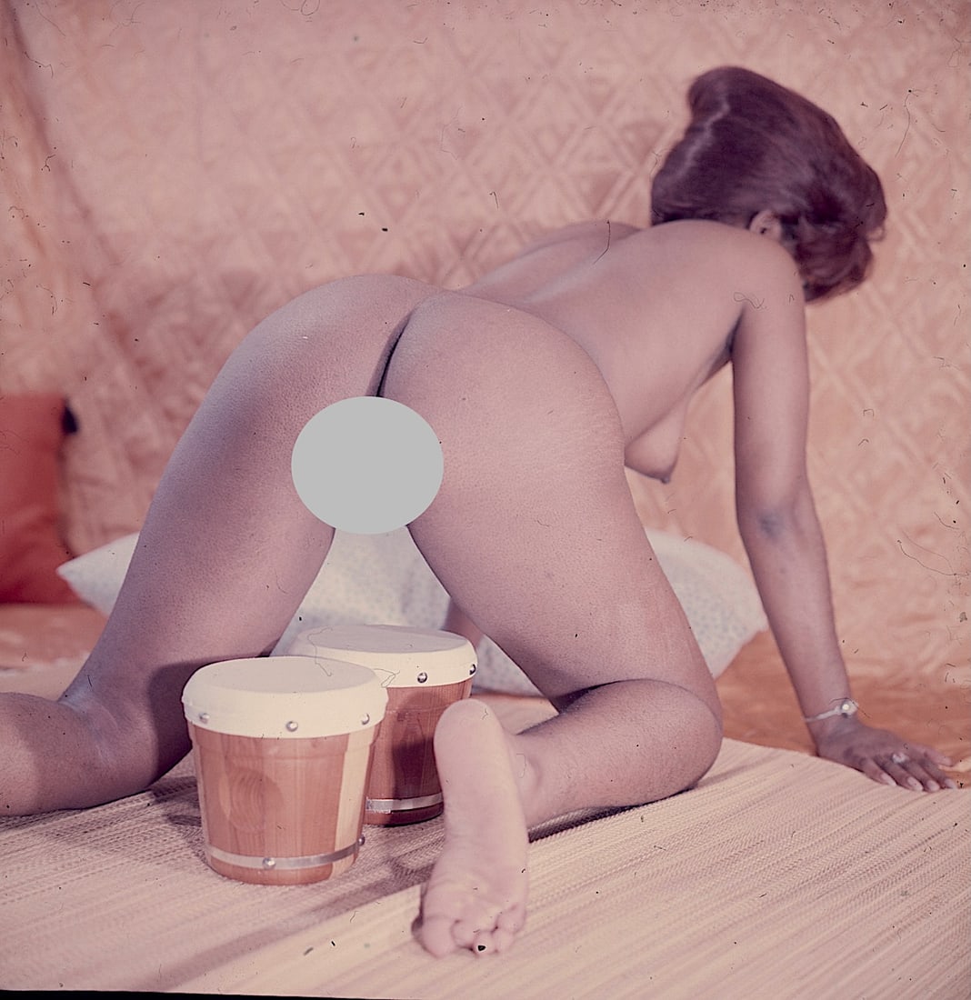 Vintage Pin Up 20th C. Positive Medium Format Photo Film: Provenance from a Professional American photographer and collector during the last 50 years in Los Angeles, CA. This is a medium format positive film with one side larger than 2.25". All the items pur