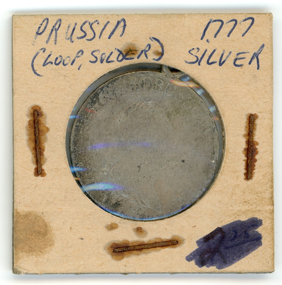 Prussia 1777 Silver Scarce Coin Collectible Opp.: The provenance of this coin is from the estate of a deceased collector in South Florida THIS IS A RESERVE AUCTION, and the final price will include a Buyer?s Premium. Please, view our full terms and c
