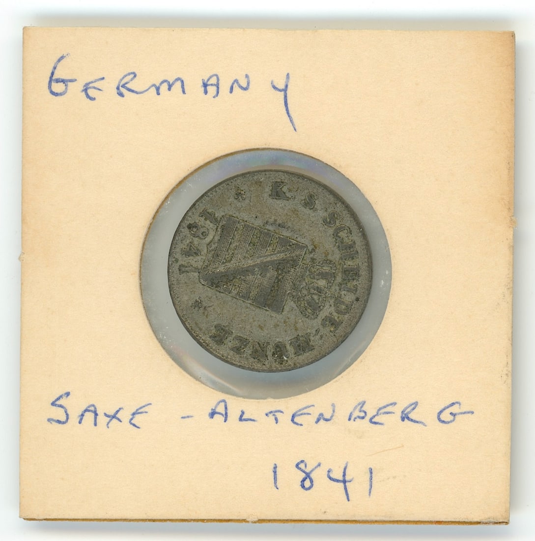 Germany Saxe-Altenberg 1841 Scarce Coin Collectible Opp.: The provenance of this coin is from the estate of a deceased collector in South Florida THIS IS A RESERVE AUCTION, and the final price will include a Buyer?s Premium. Please, view our full terms and c