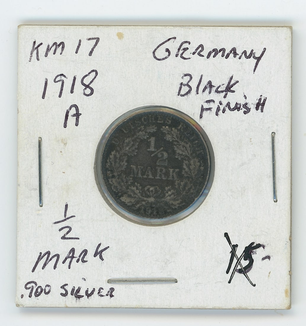Germany 1/2 Mark Silver 1918 Scarce Coin Collectible Opp.: The provenance of this coin is from the estate of a deceased collector in South Florida THIS IS A RESERVE AUCTION, and the final price will include a Buyer?s Premium. Please, view our full terms and c