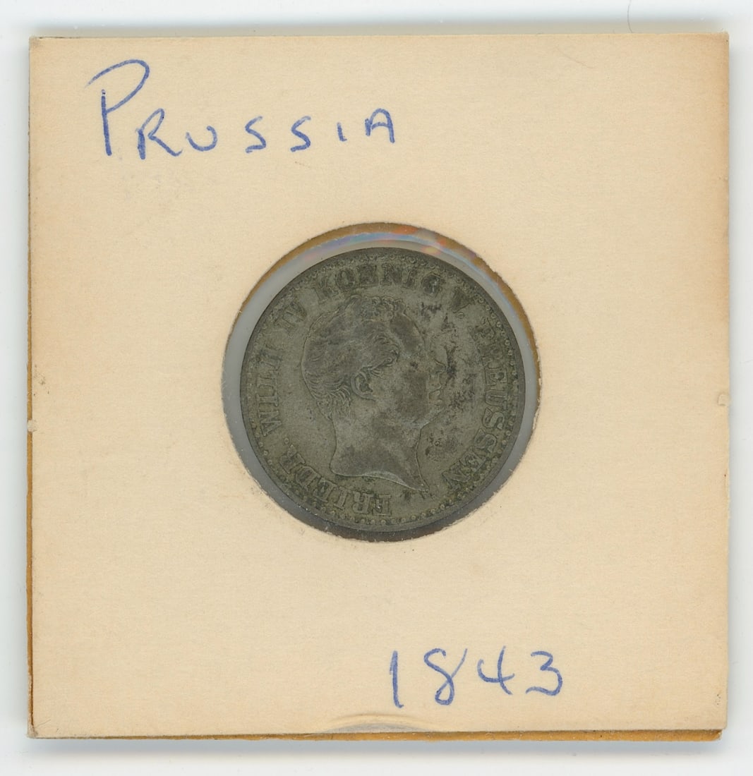 Prussia 1843 A 2 1/2 SG Scarce Coin Collectible Opp.: The provenance of this coin is from the estate of a deceased collector in South Florida THIS IS A RESERVE AUCTION, and the final price will include a Buyer?s Premium. Please, view our full terms and c