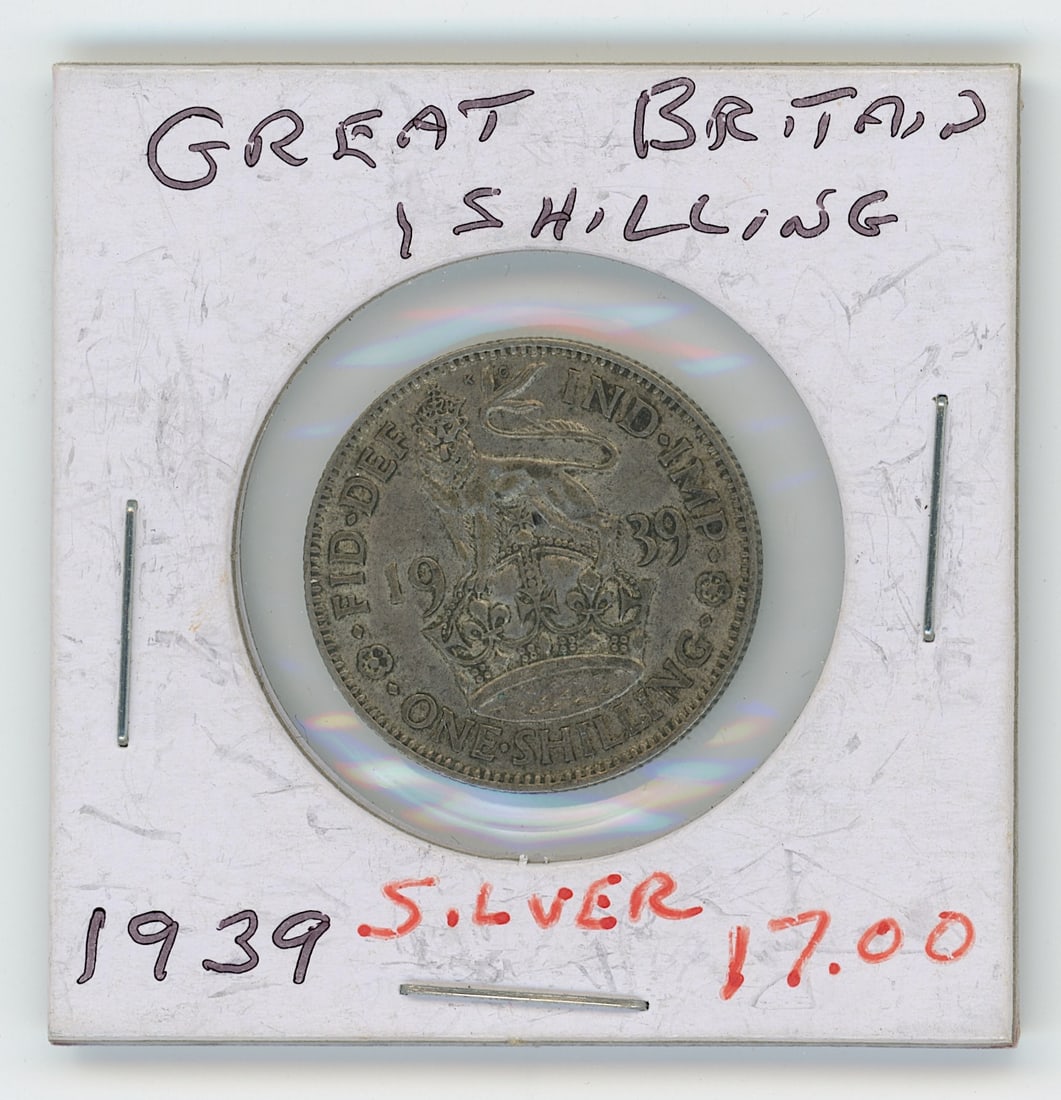 Great Britain 1 Shilling Silver 1939 Scarce Coin Collectible Opp.: The provenance of this coin is from the estate of a deceased collector in South Florida THIS IS A RESERVE AUCTION, and the final price will include a Buyer?s Premium. Please, view our full terms and c