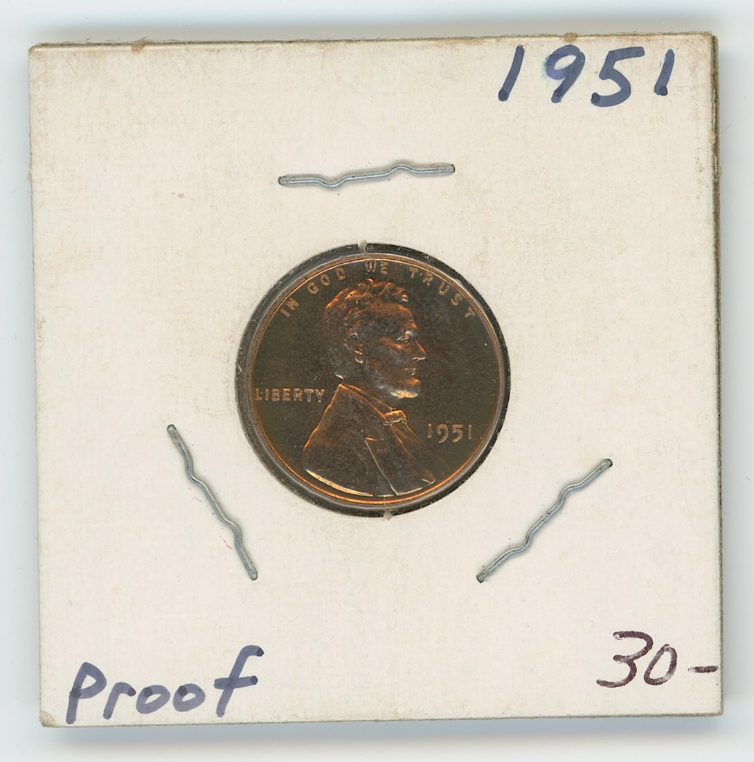 U.S. 1 Cent Proof Lincoln 1951 Scarce Coin Collectible Opp.: The provenance of this coin is from the estate of a deceased collector in South Florida THIS IS A RESERVE AUCTION, and the final price will include a Buyer?s Premium. Please, view our full terms and c