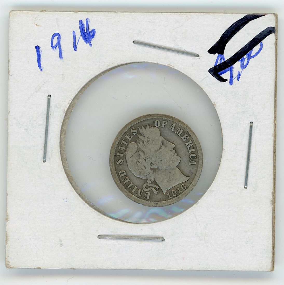 U.S. One Dime 1916 Scarce Coin Collectible Opp.: The provenance of this coin is from the estate of a deceased collector in South Florida THIS IS A RESERVE AUCTION, and the final price will include a Buyer?s Premium. Please, view our full terms and c
