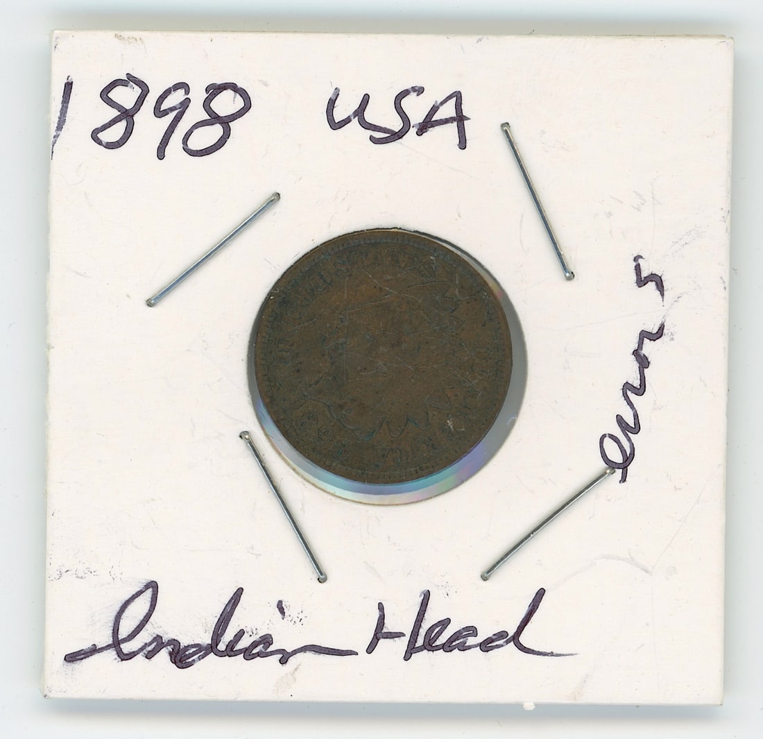 U.S. Indian Head 1898 Scarce Coin Collectible Opp.: The provenance of this coin is from the estate of a deceased collector in South Florida THIS IS A RESERVE AUCTION, and the final price will include a Buyer?s Premium. Please, view our full terms and c