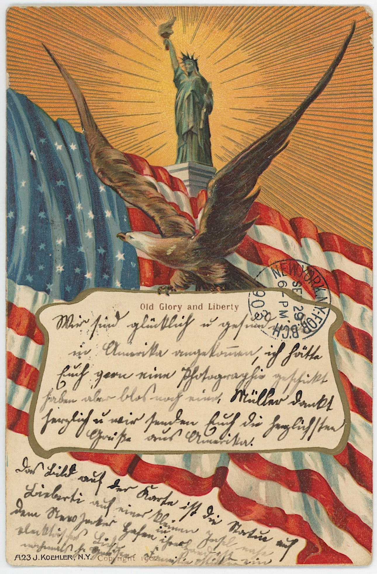 Vintage Rare Ephemera Collectors Opp.Patriotic: The provenance of this item is the forgotten (for many years) inventories of Artelisted. Most of these findings are vintage postcards and/or tradecards. The regular size of a postcard/tradecard is app