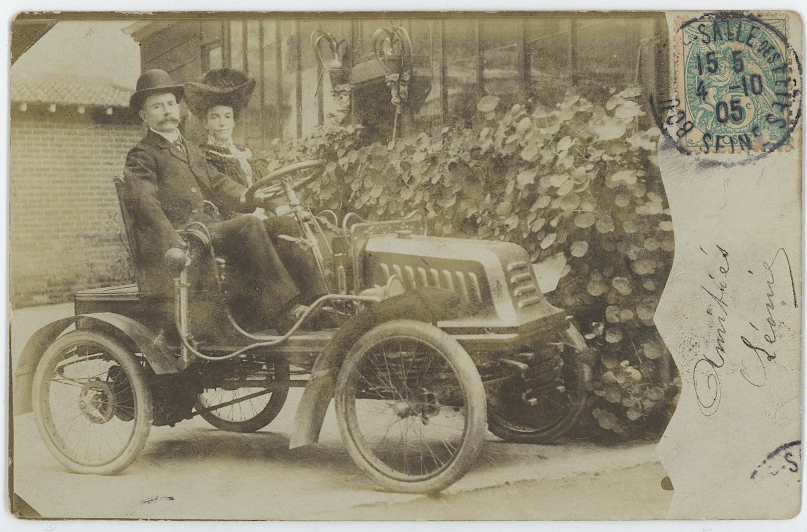 Vintage Rare Ephemera Collectors Opp. Automobile: The provenance of this item is the forgotten (for many years) inventories of Artelisted. Most of these findings are vintage postcards and/or tradecards. The regular size of a postcard/tradecard is app