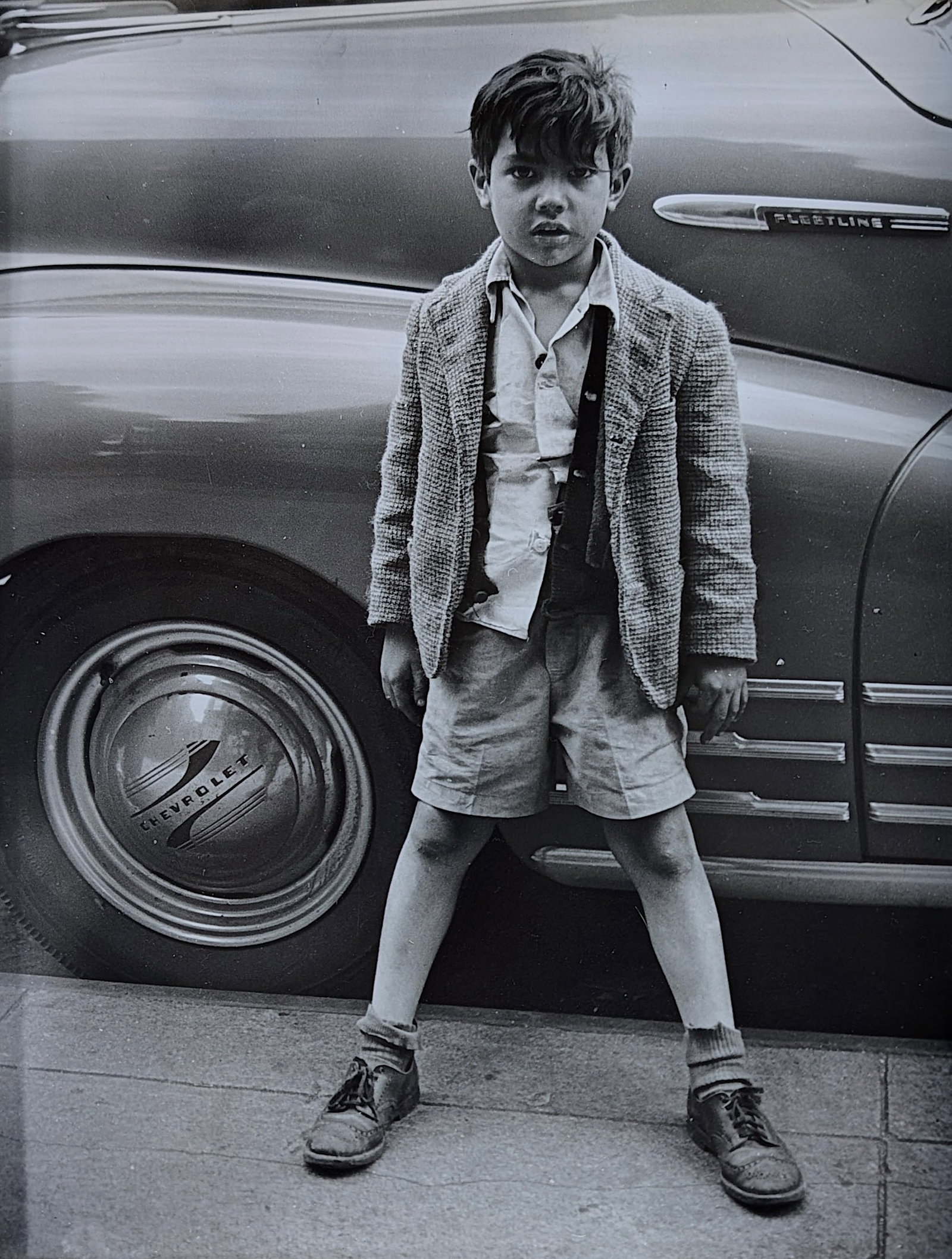 CLEMENS KALISCHER Original Photo Boy Car Chevrolet (1 of 2)