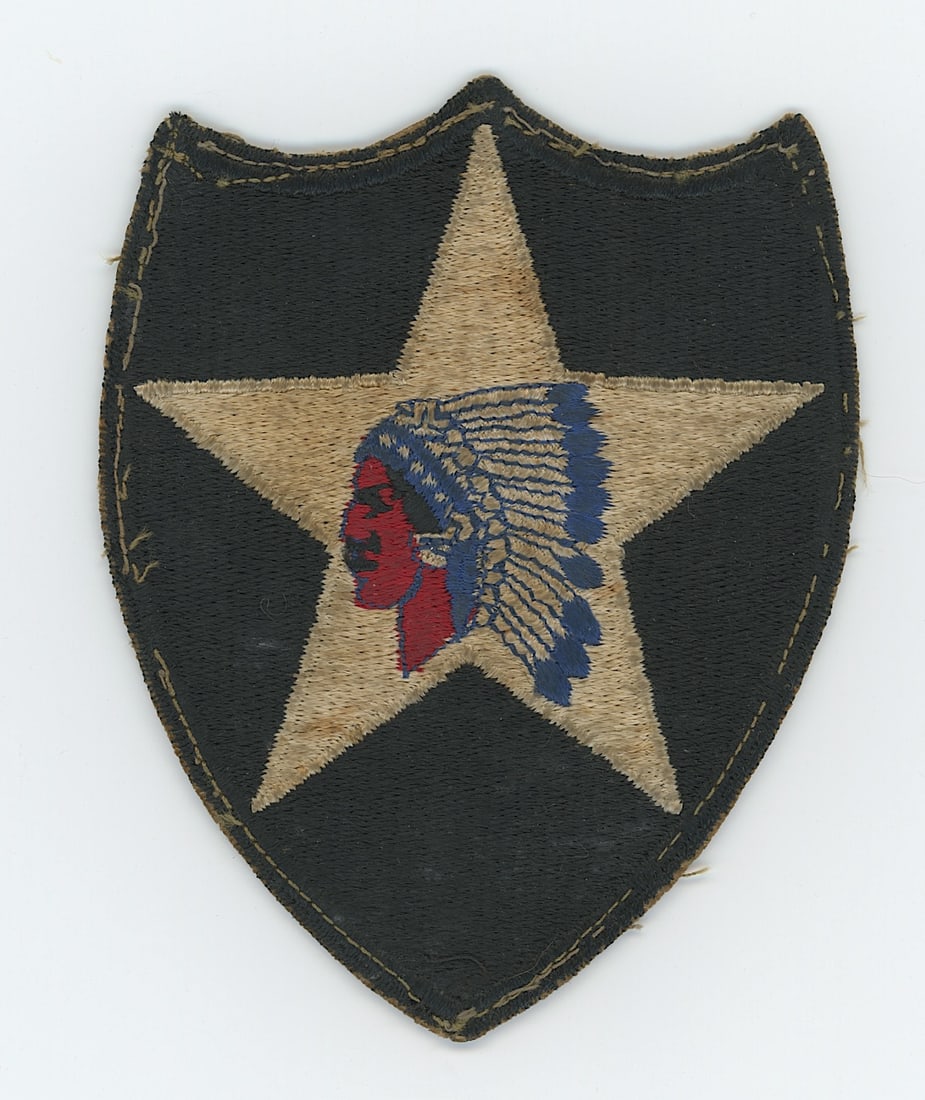 Patch Original WWII US Army 2nd Infantry Division Jacket Sleeve Insignia (1 of 2)