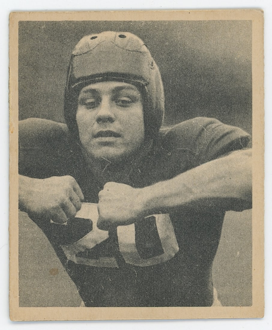1948 Bowman Football #82 John Cannady: The provenance of this item is the forgotten (for many years) inventories of Artelisted. THIS IS A RESERVE AUCTION, and the final price will include a Buyer?s Premium. Please, view our full terms and 